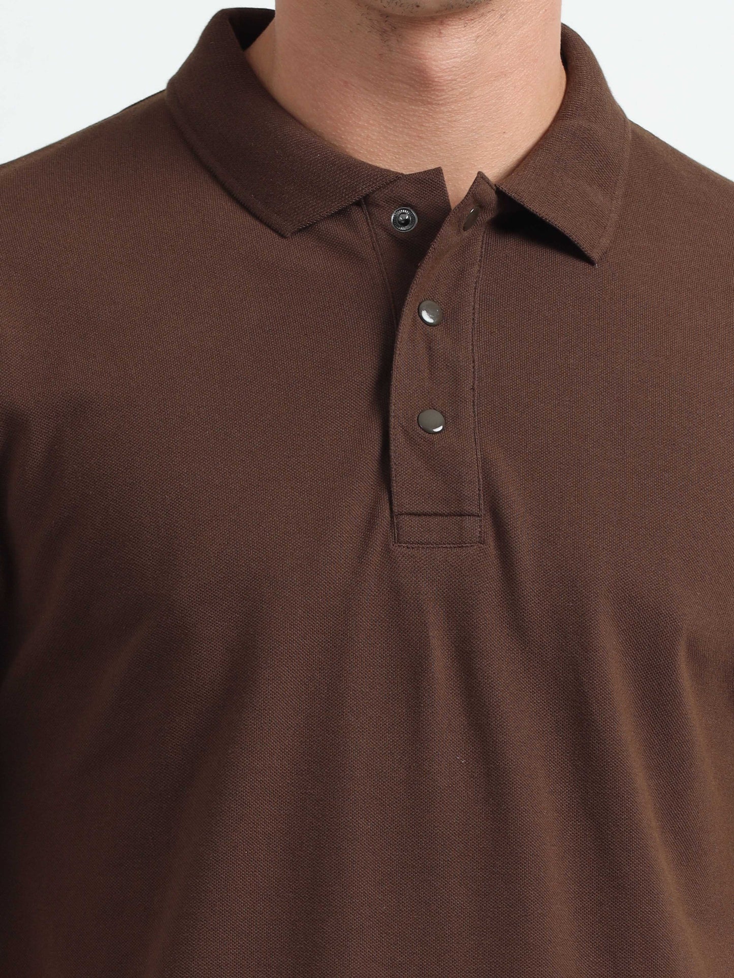 Mens Dark Brown Polo T-Shirt 