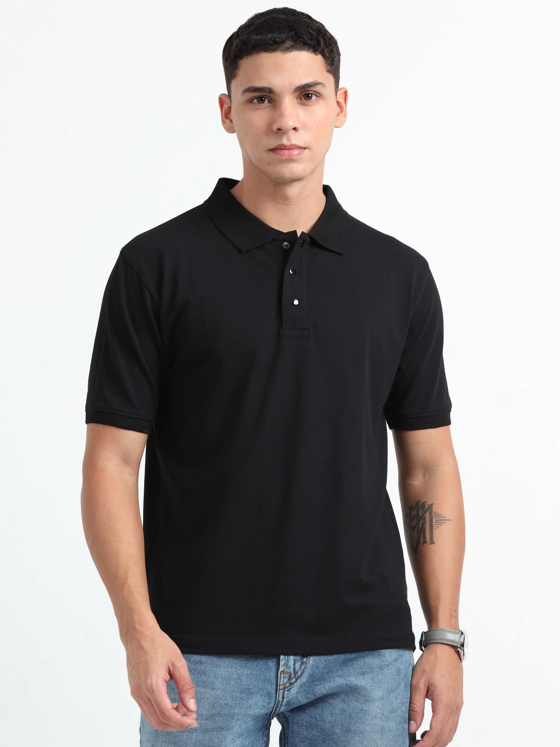 Black Polo T-Shirt for Men