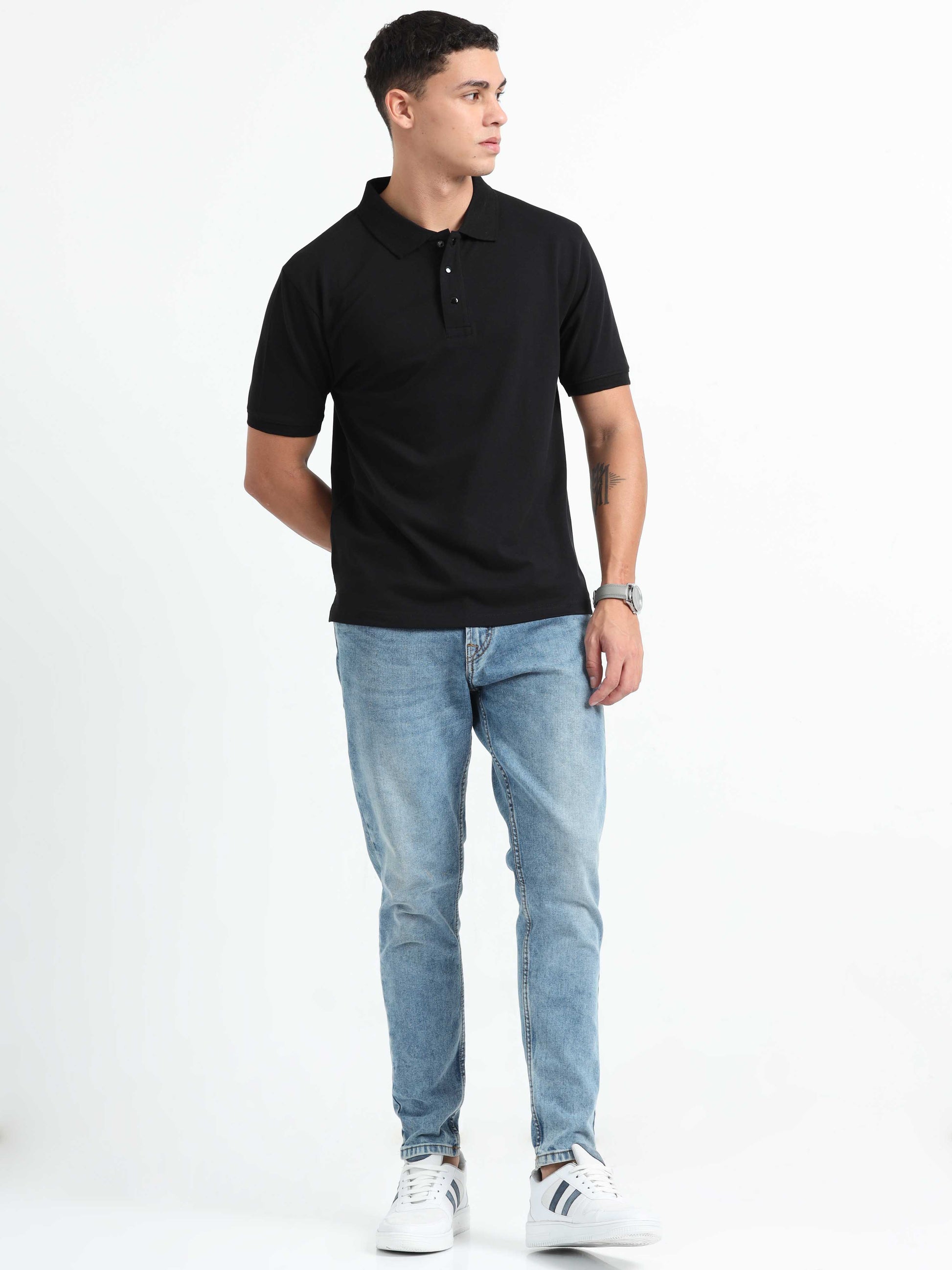 Black Polo T-Shirt for Men