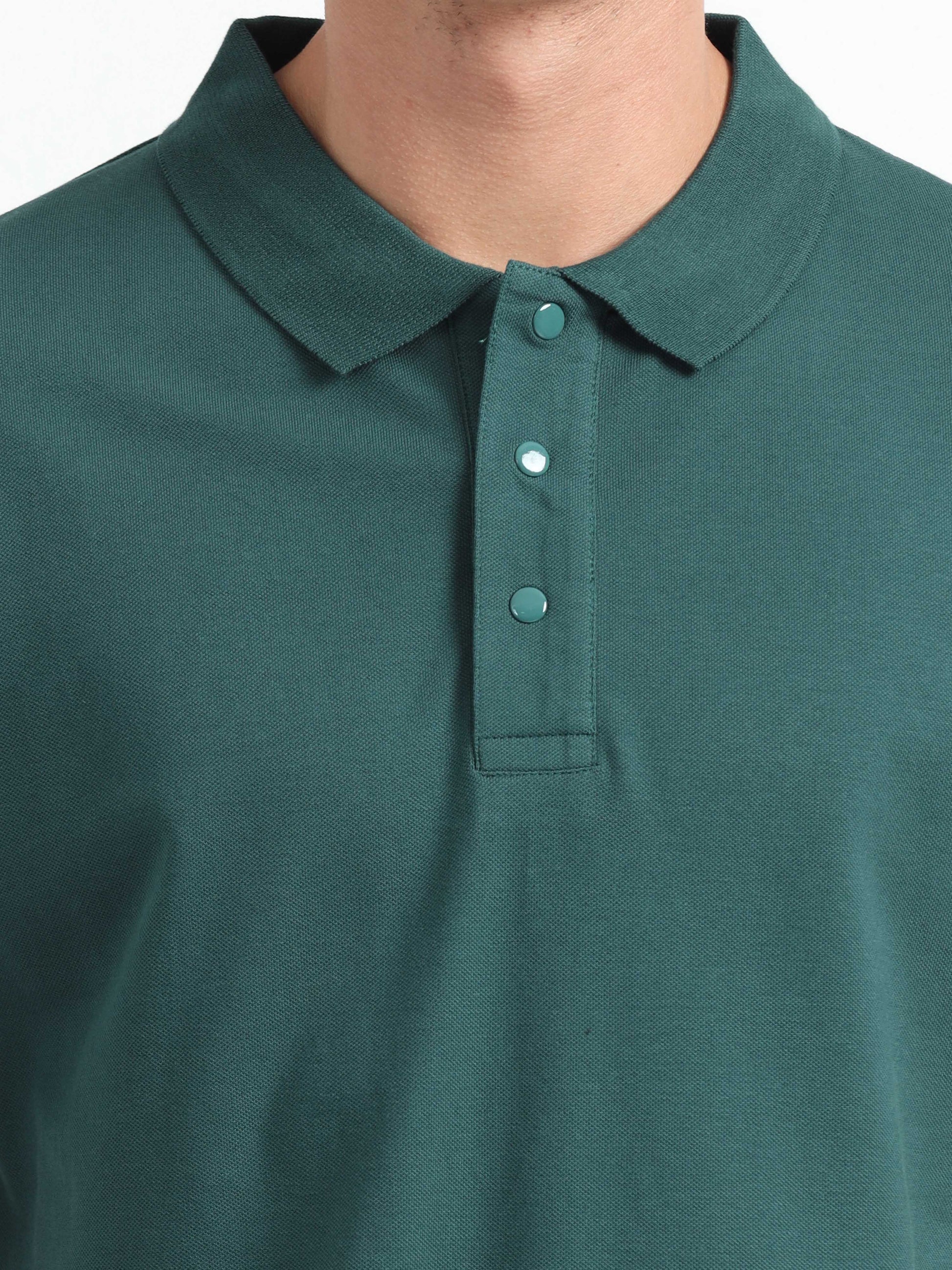 Mens Green Polo T-Shirt