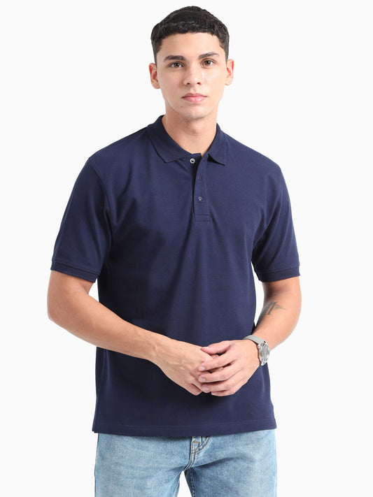 Organic Polo - Navy Blue