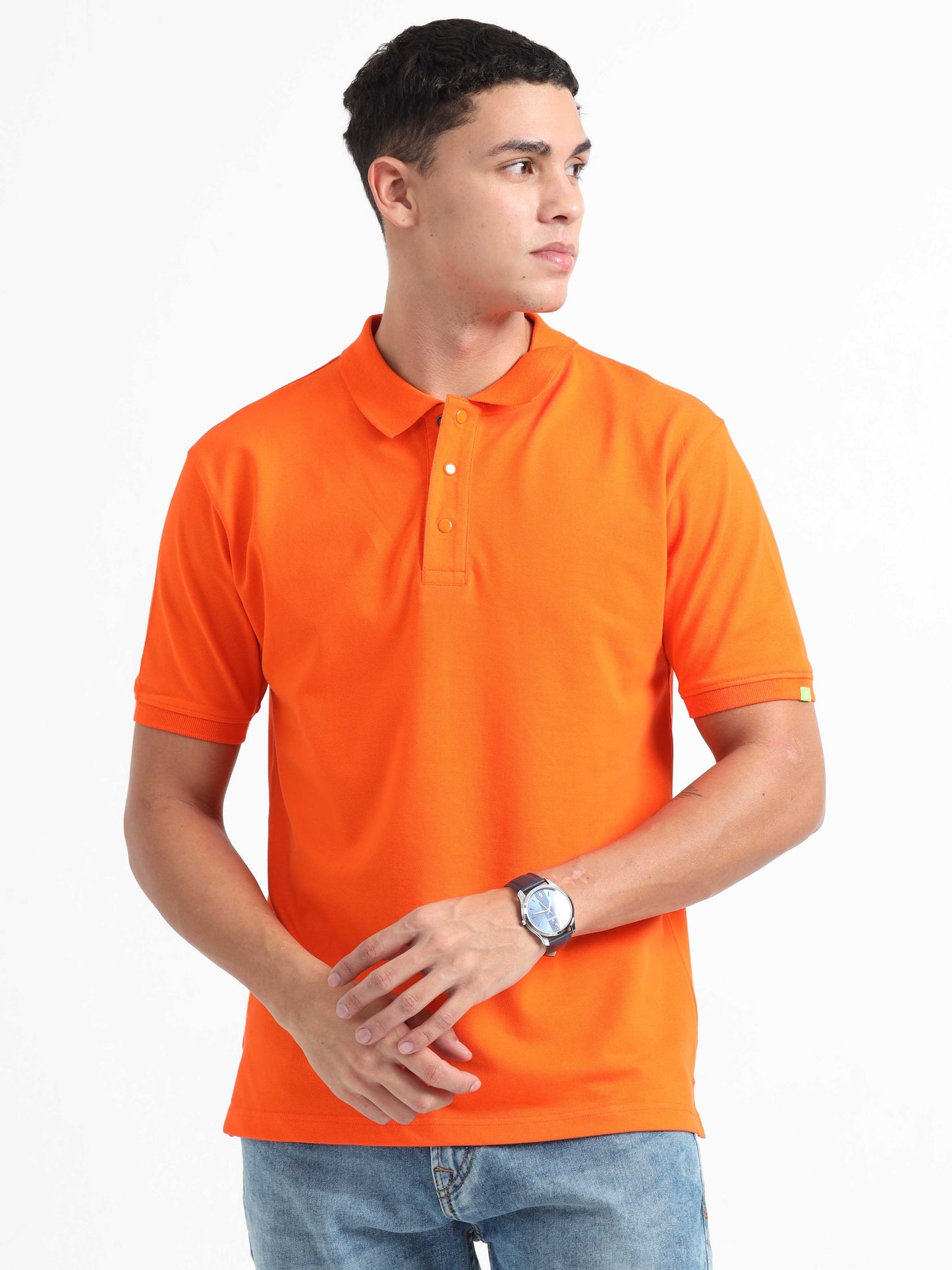 Mens Orange Polo T-Shirt