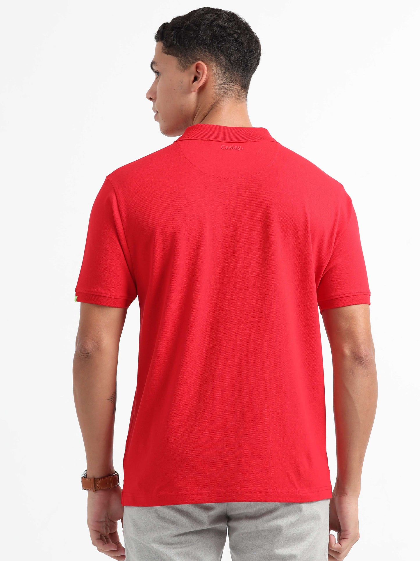 Organic Polo Red L - Main Image