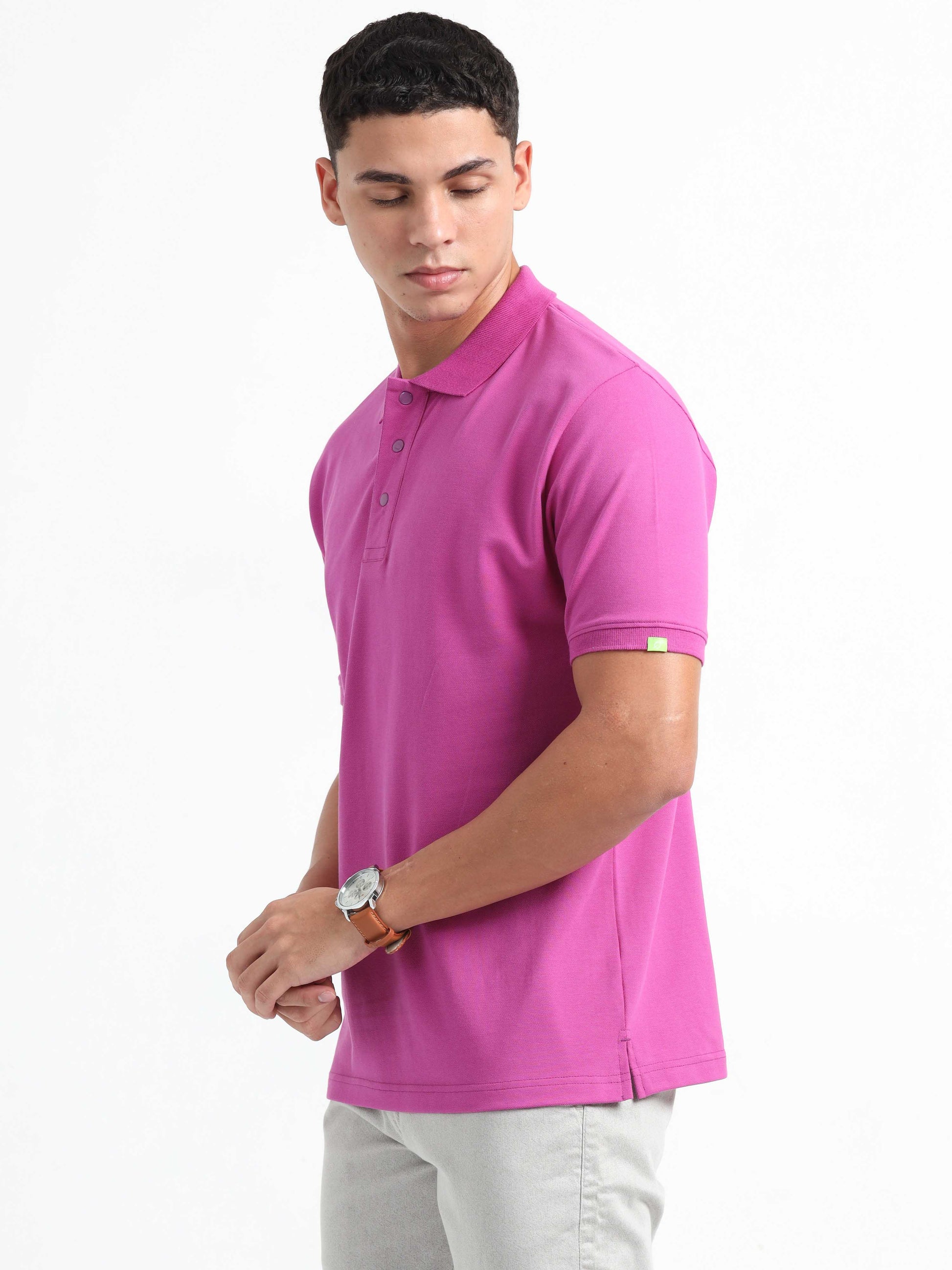  Mens Purple Polo T Shirt 