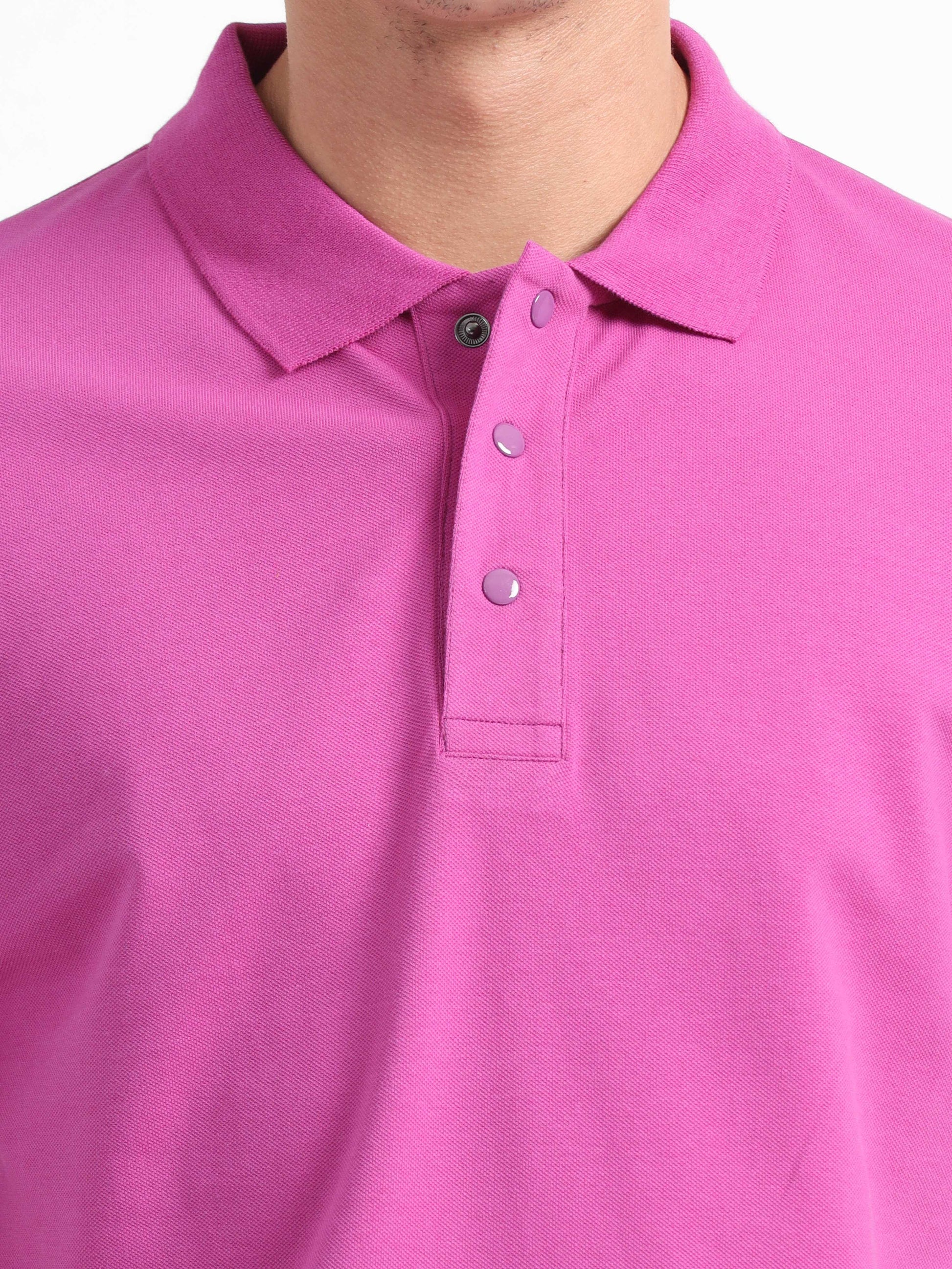  Mens Purple Polo T Shirt 