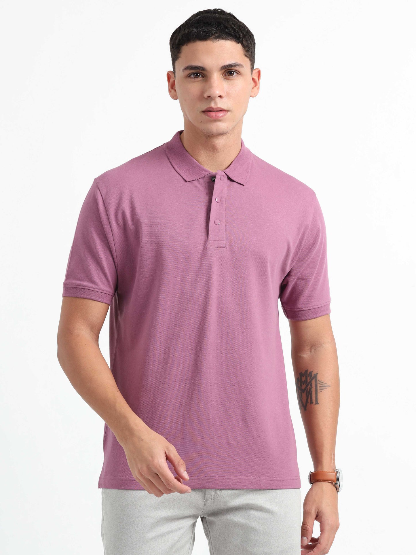 Caslay Organic Cotton - Purple Polo T-Shirt