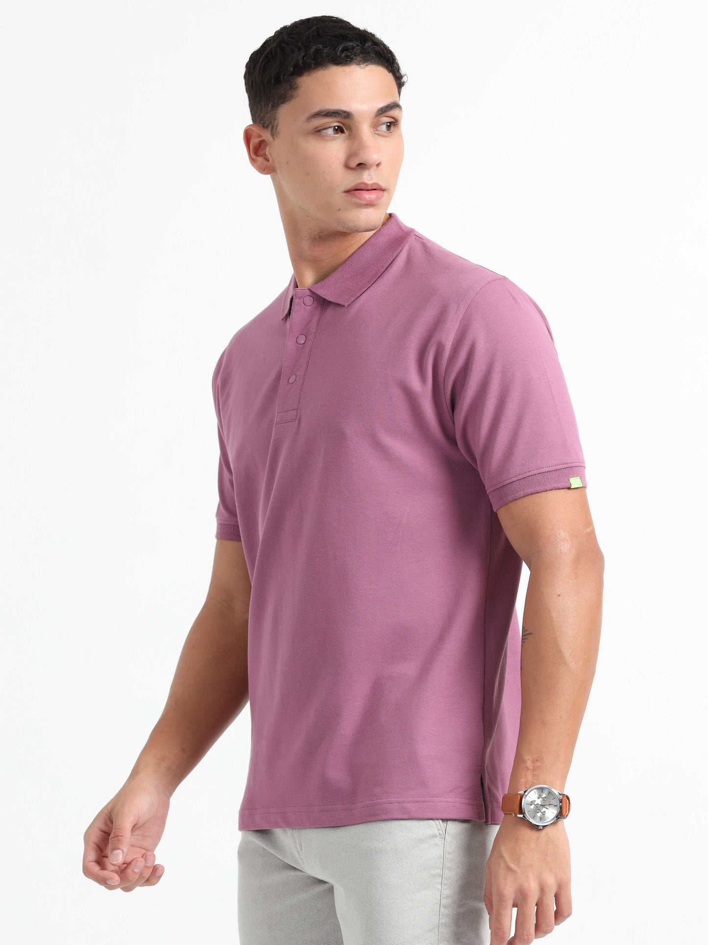 Caslay Organic Cotton - Purple Polo T-Shirt