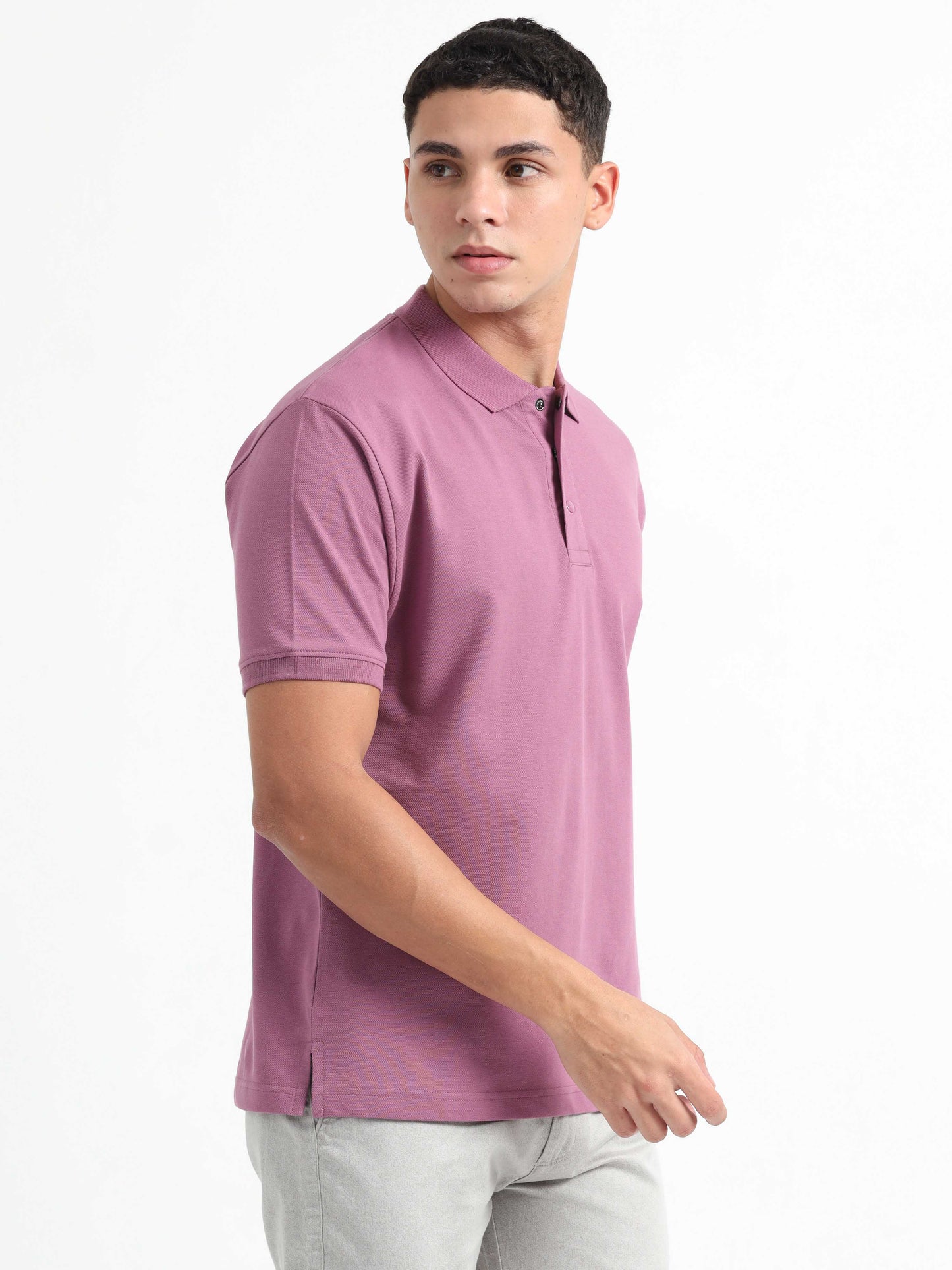 Caslay Organic Cotton - Purple Polo T-Shirt