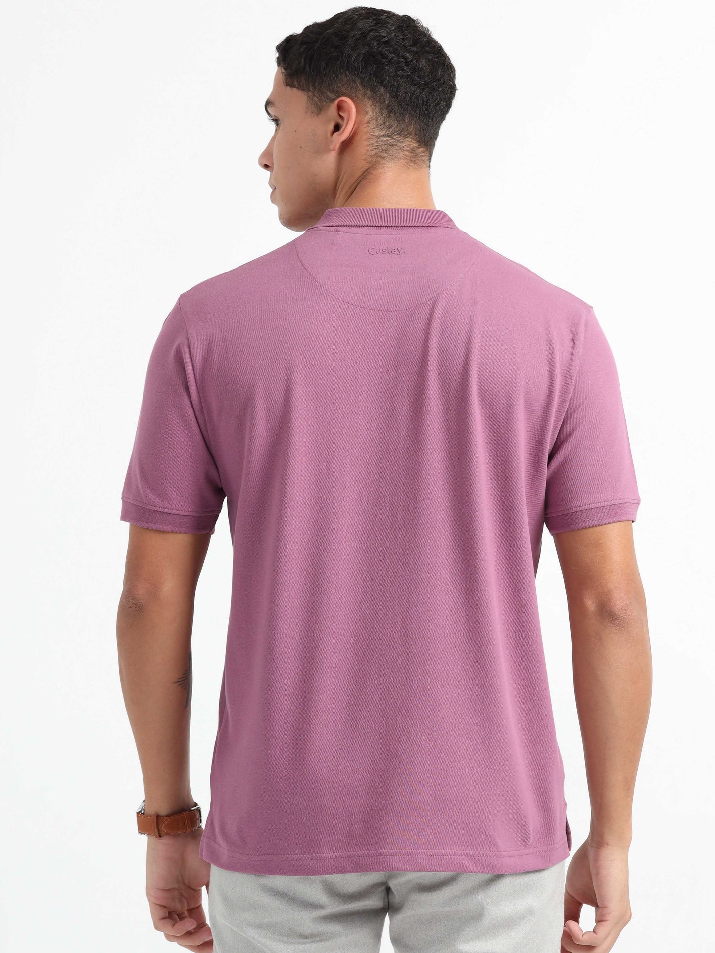 Caslay Organic Cotton - Purple Polo T-Shirt