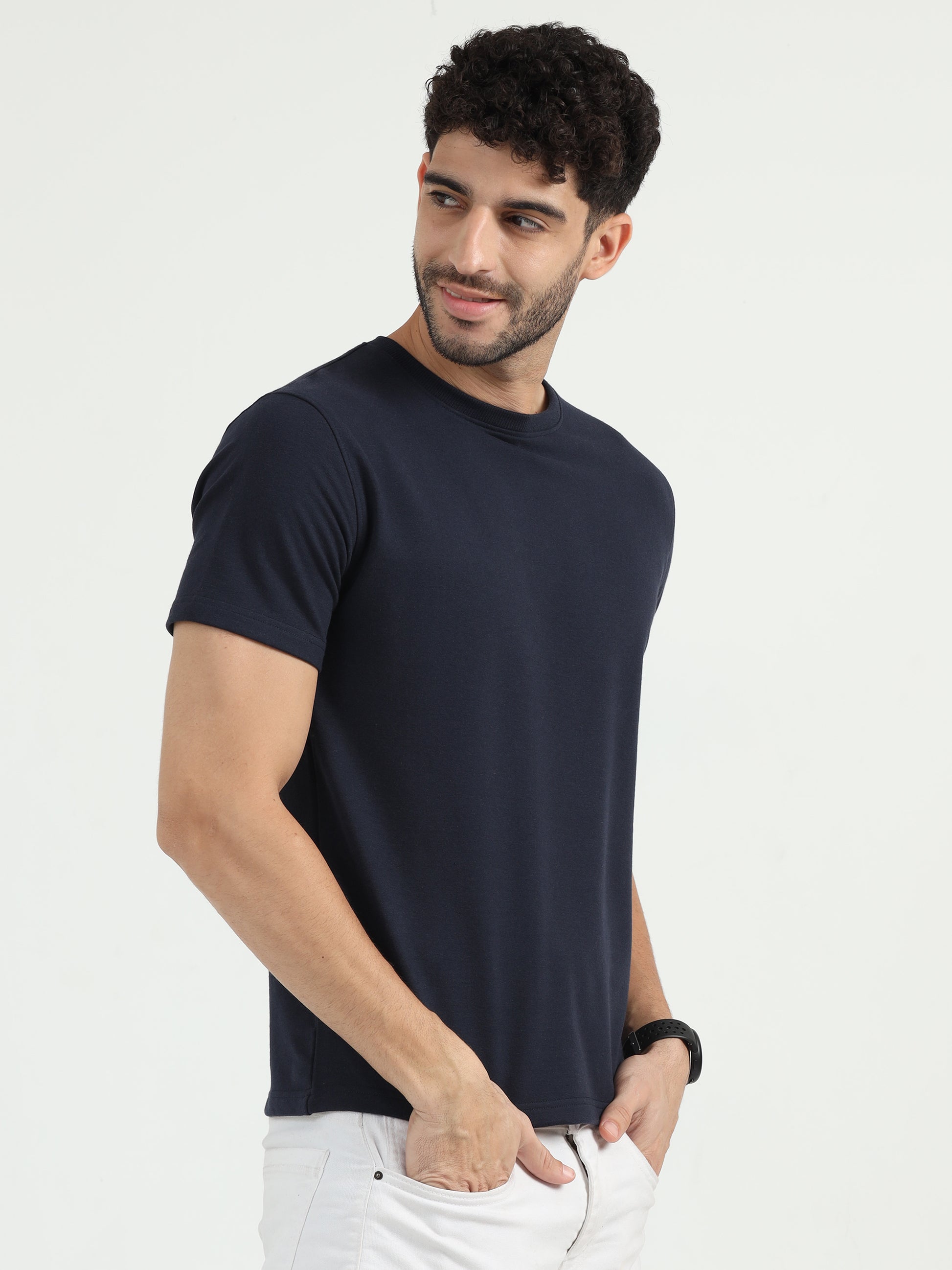  Navy Blue Sweat Absorbing T Shirt 