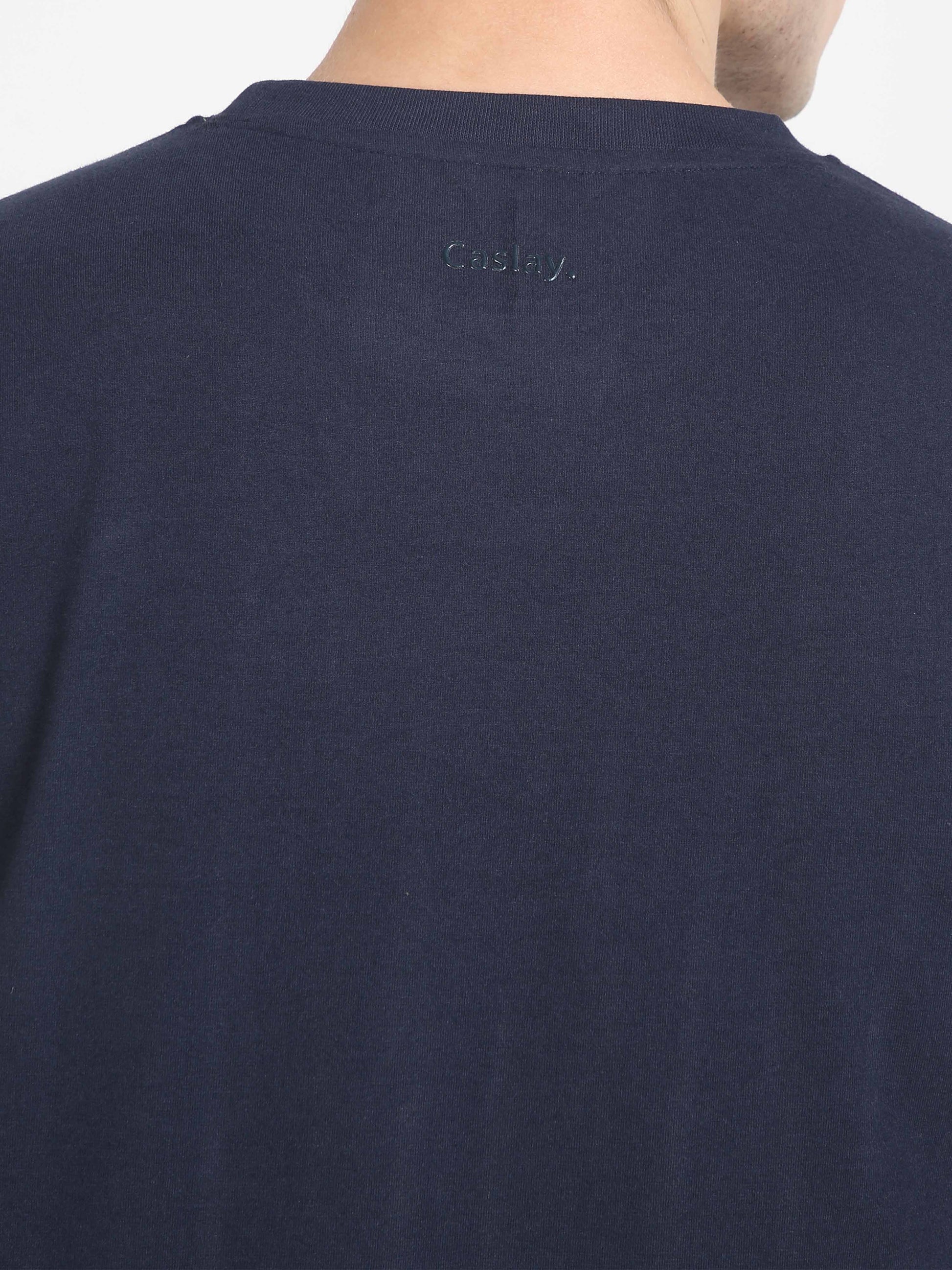 Sustainable Navy Blue Crew Neck T Shirt