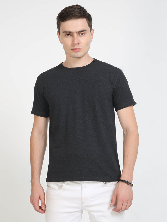 Sustainable Charcoal Men Crew Neck T Shirt