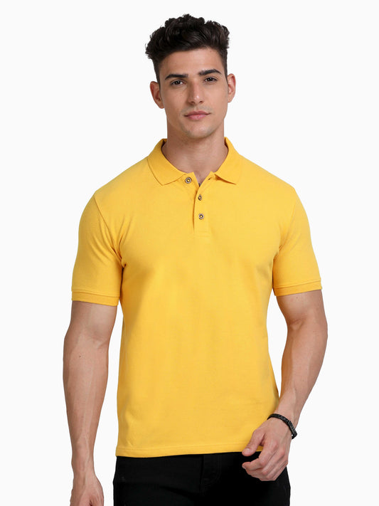Polo T-shirt - Mustard Yellow