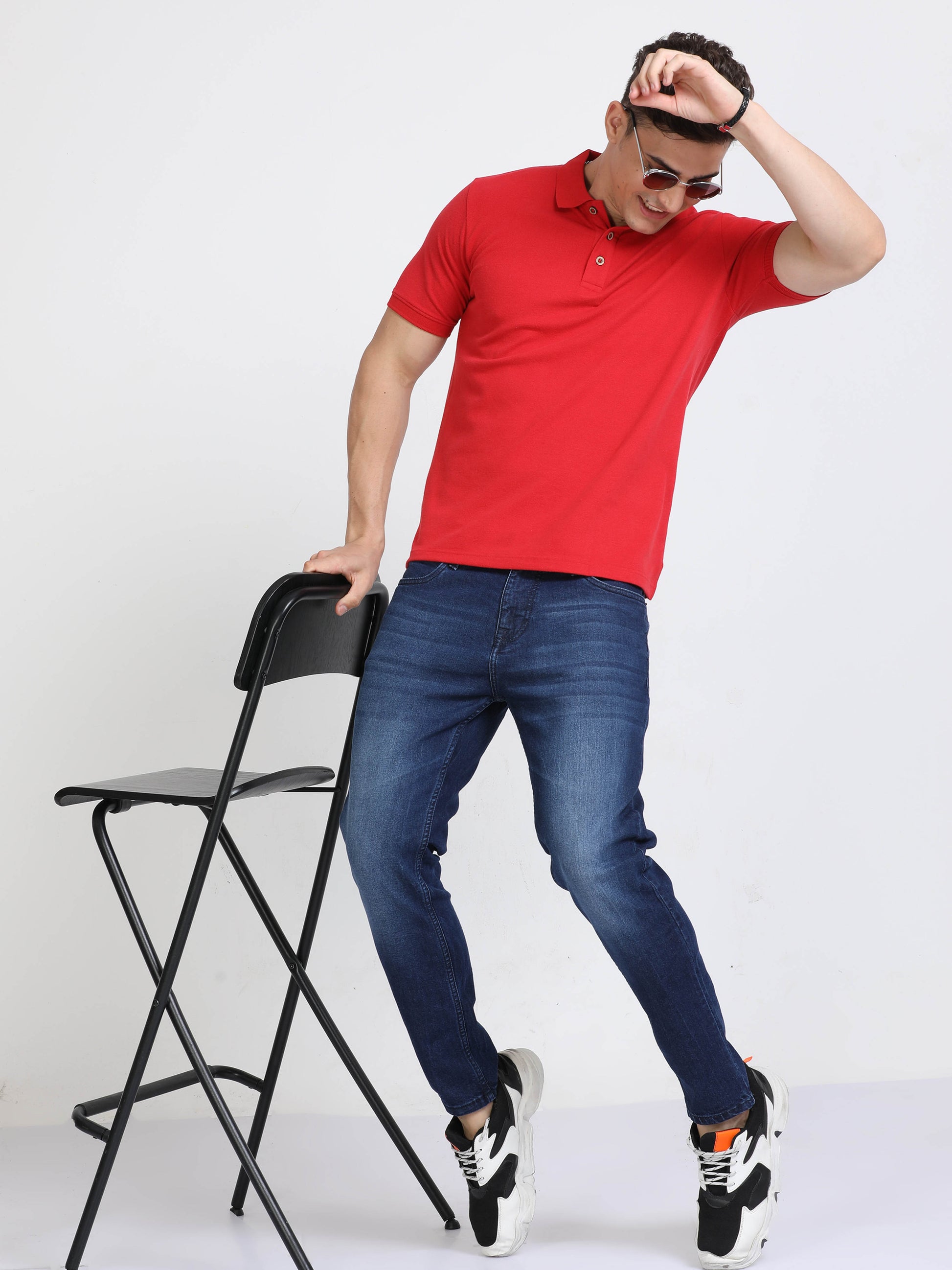 Sustainable Red Polo T-Shirt