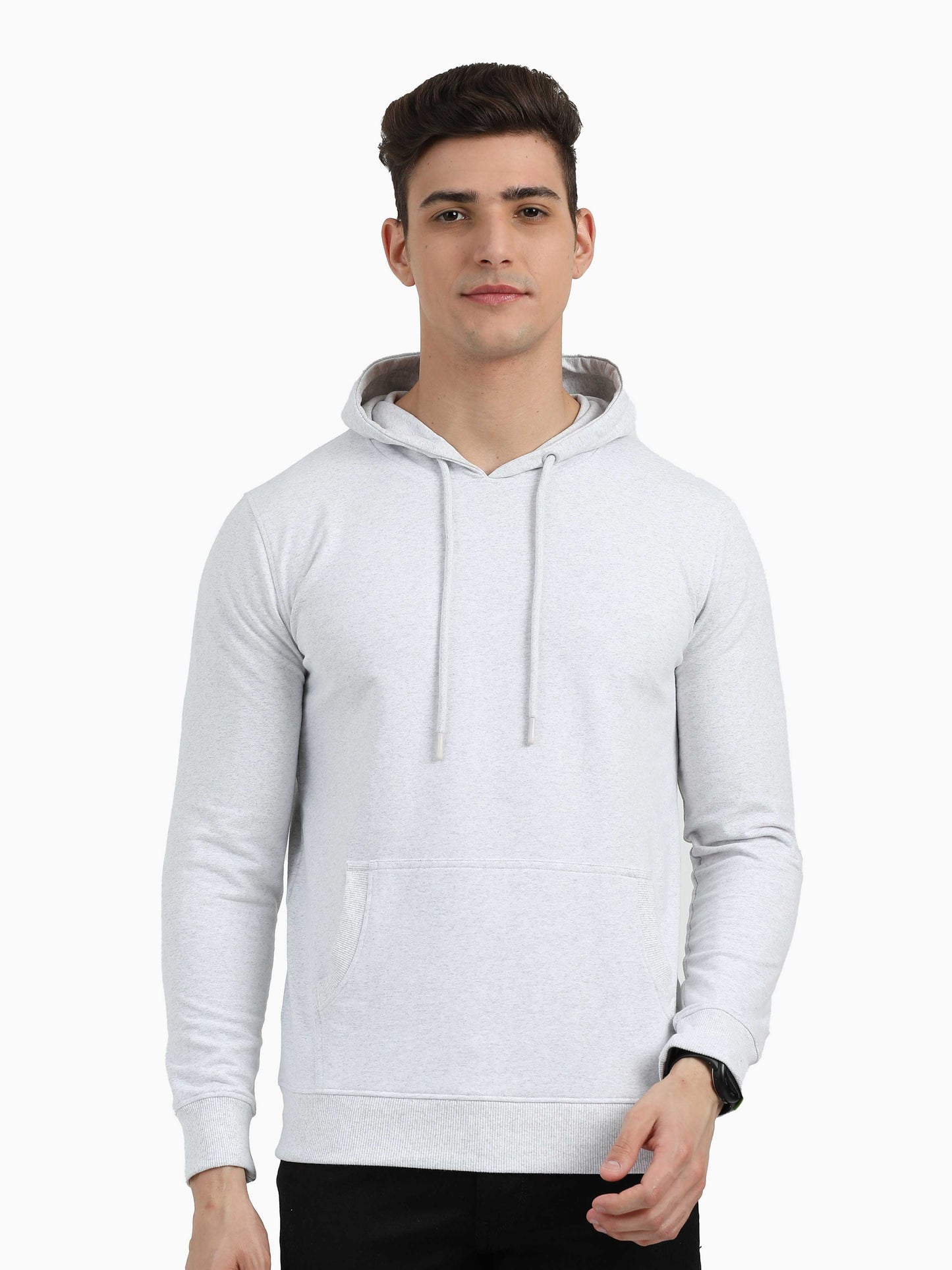 Hoodie - White Melange