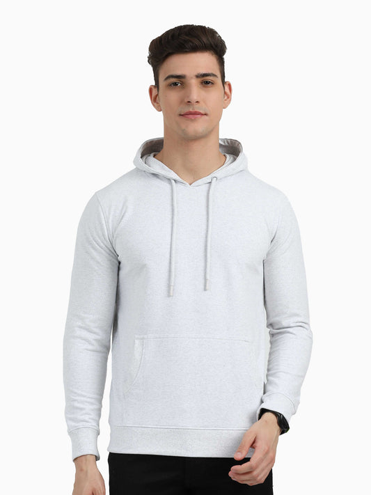 Hoodie - White Melange