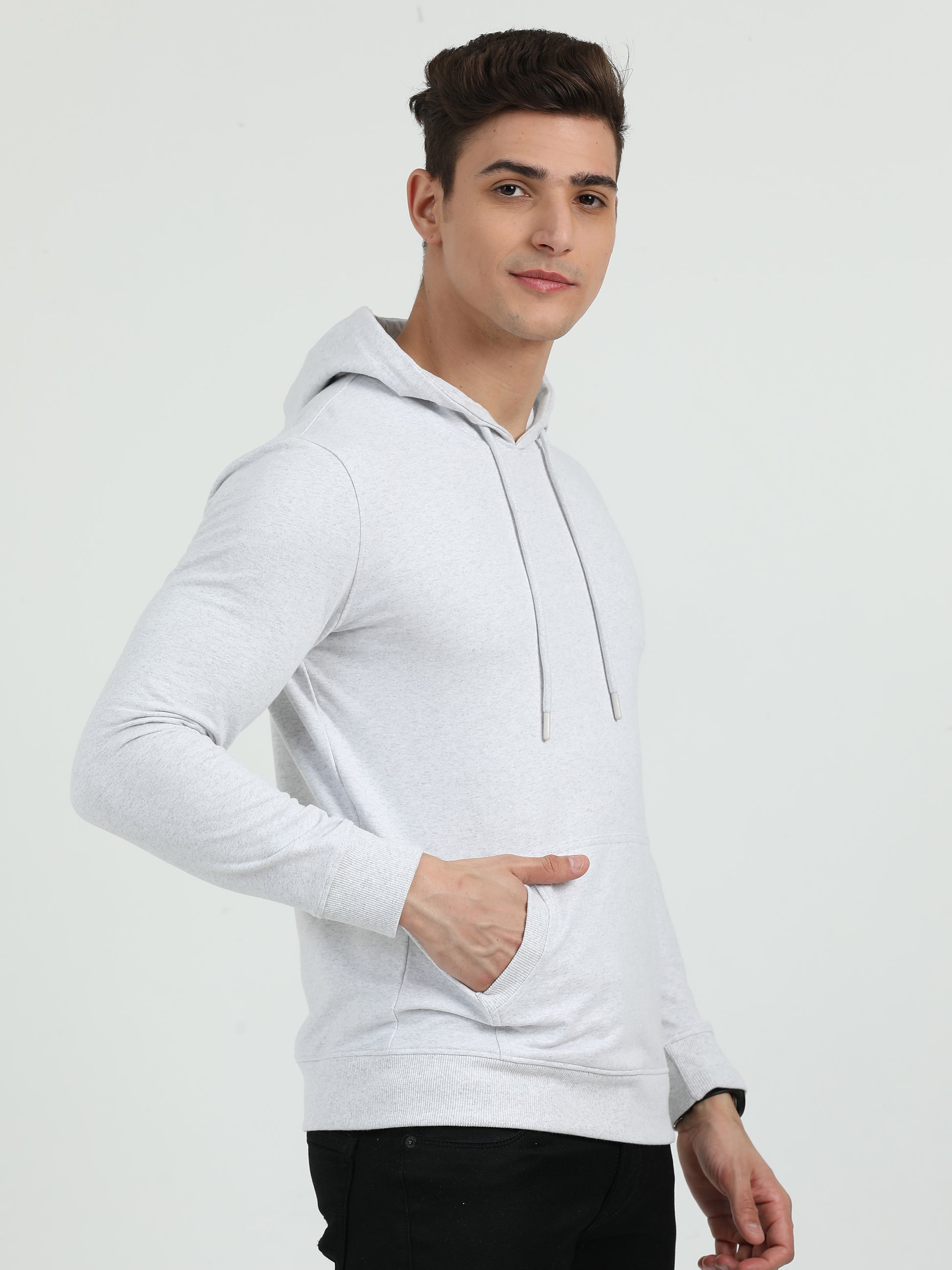 Sustainable Plain White Hoodie - Caslay