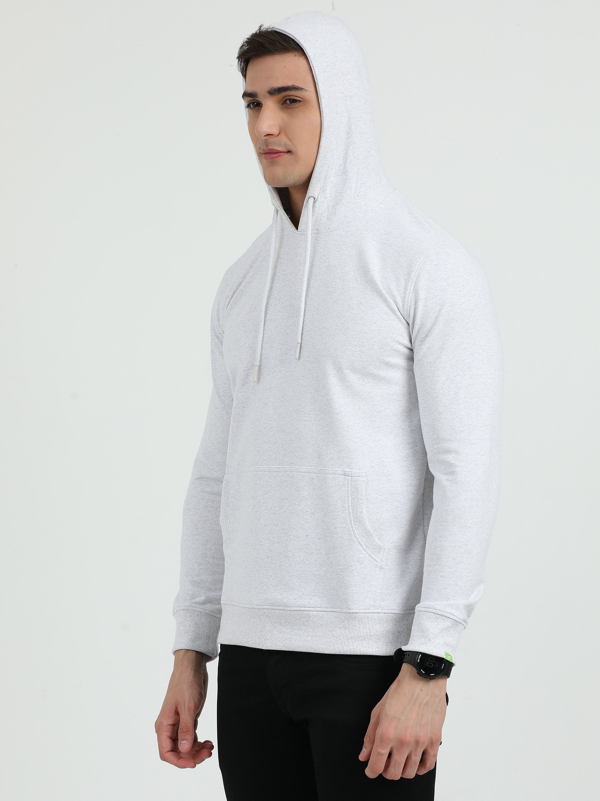 Sustainable Plain White Hoodie - Caslay