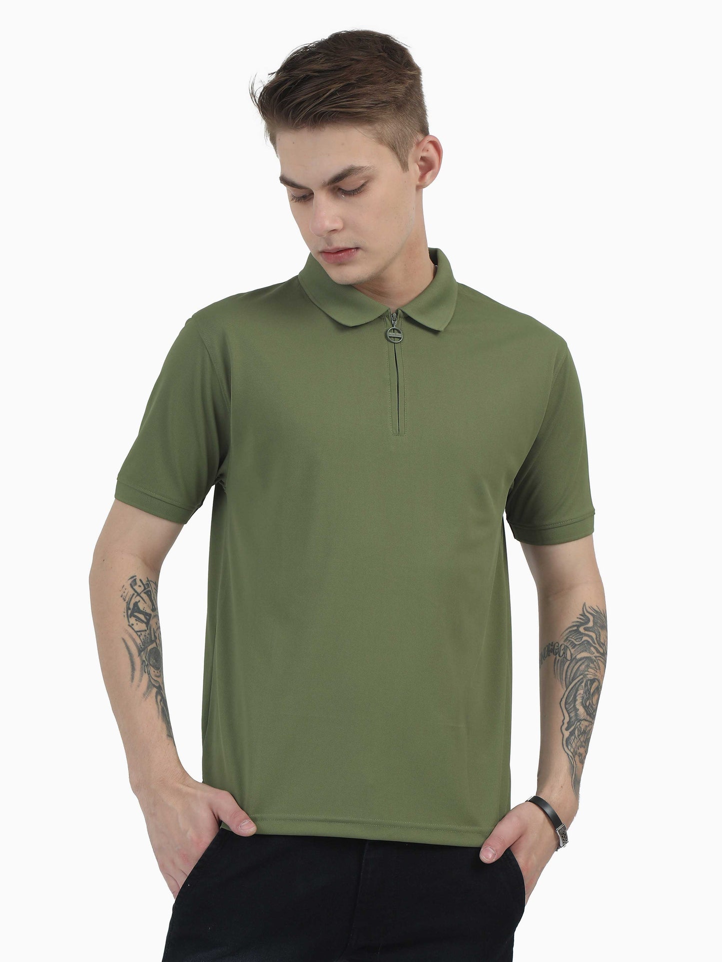 Quick Dry Polo - Olive Green