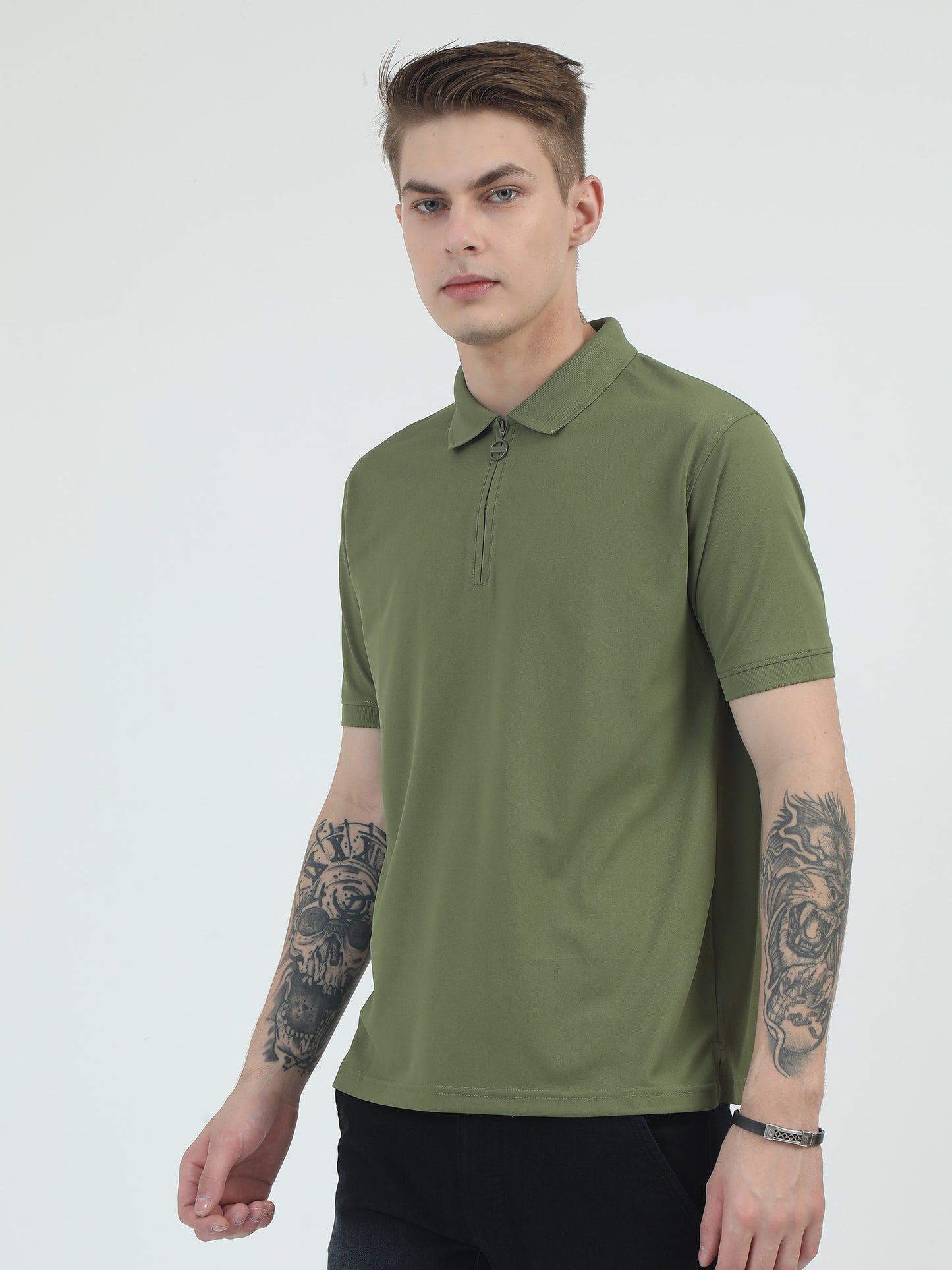 Caslay Quick Dry - Olive Green Polo T-Shirt