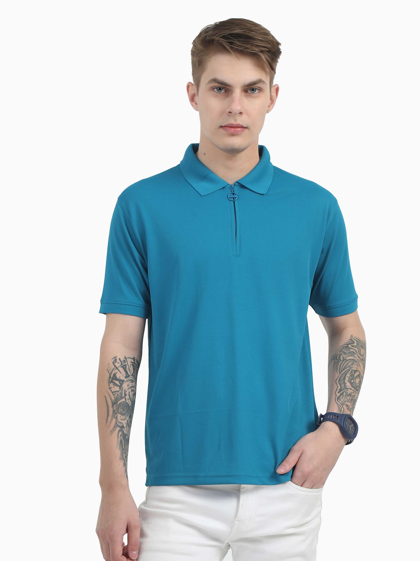 Quick Dry Polo - Azure Blue