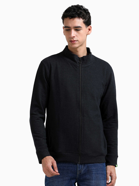 Highneck Jacket - Charcoal Melange