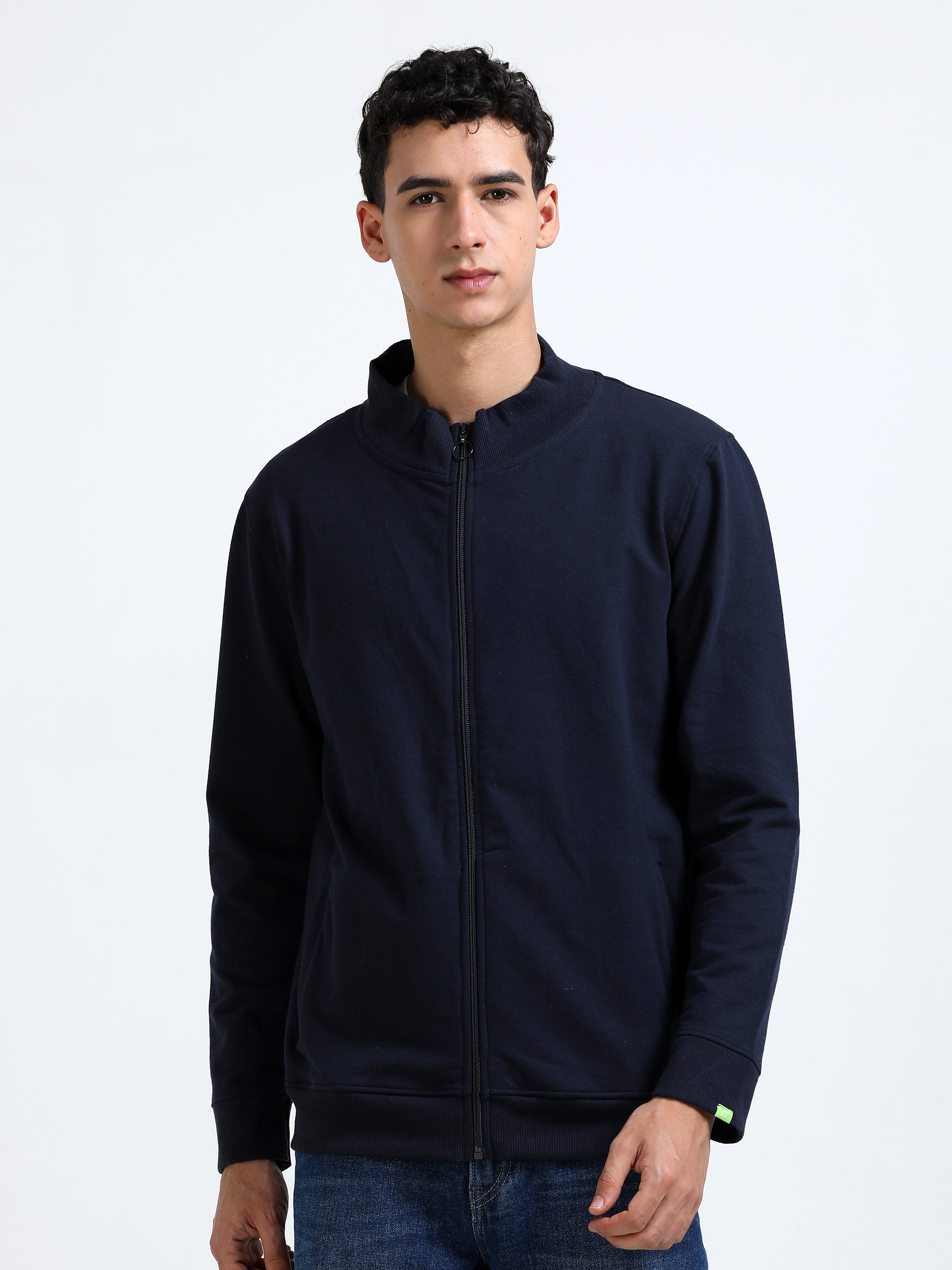Shop Cool And Comfortable Navy Blue Sustainable Jacket Men's