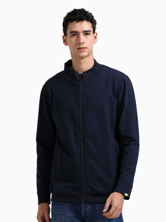 Highneck Jacket - Navy Blue