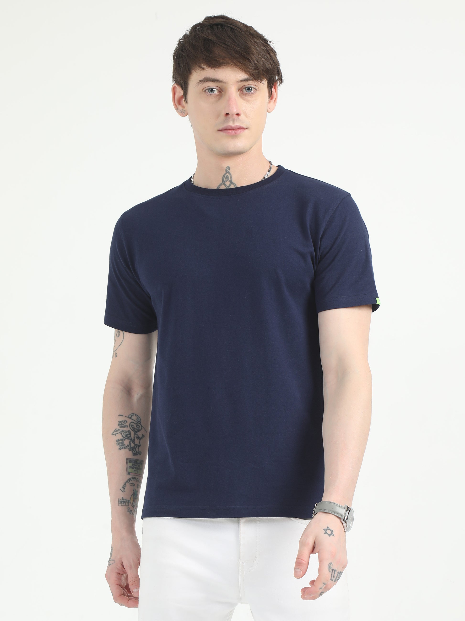 Navy Blue Plain Shirt for Men