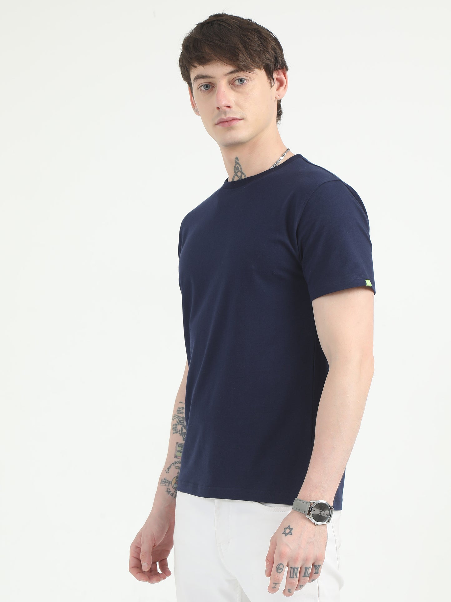 Navy Blue Plain Shirt for Men