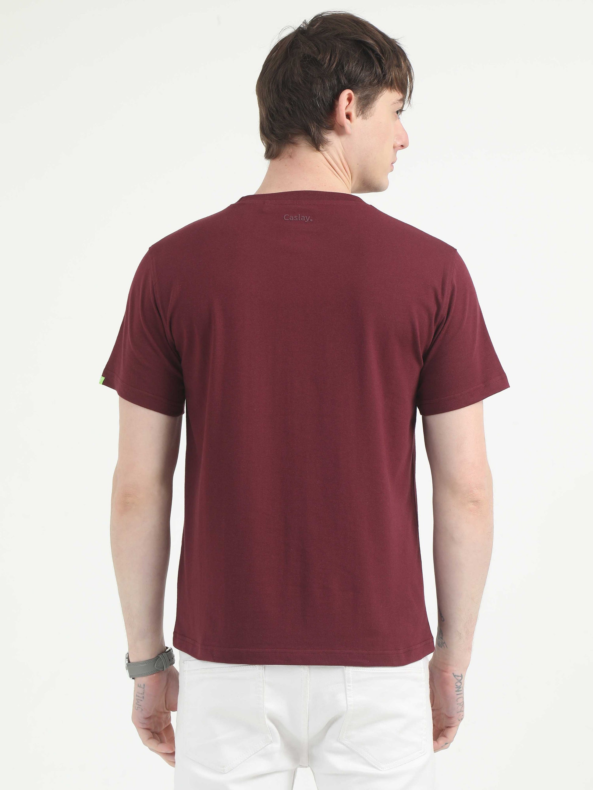 Mens Plain Maroon T-Shirt