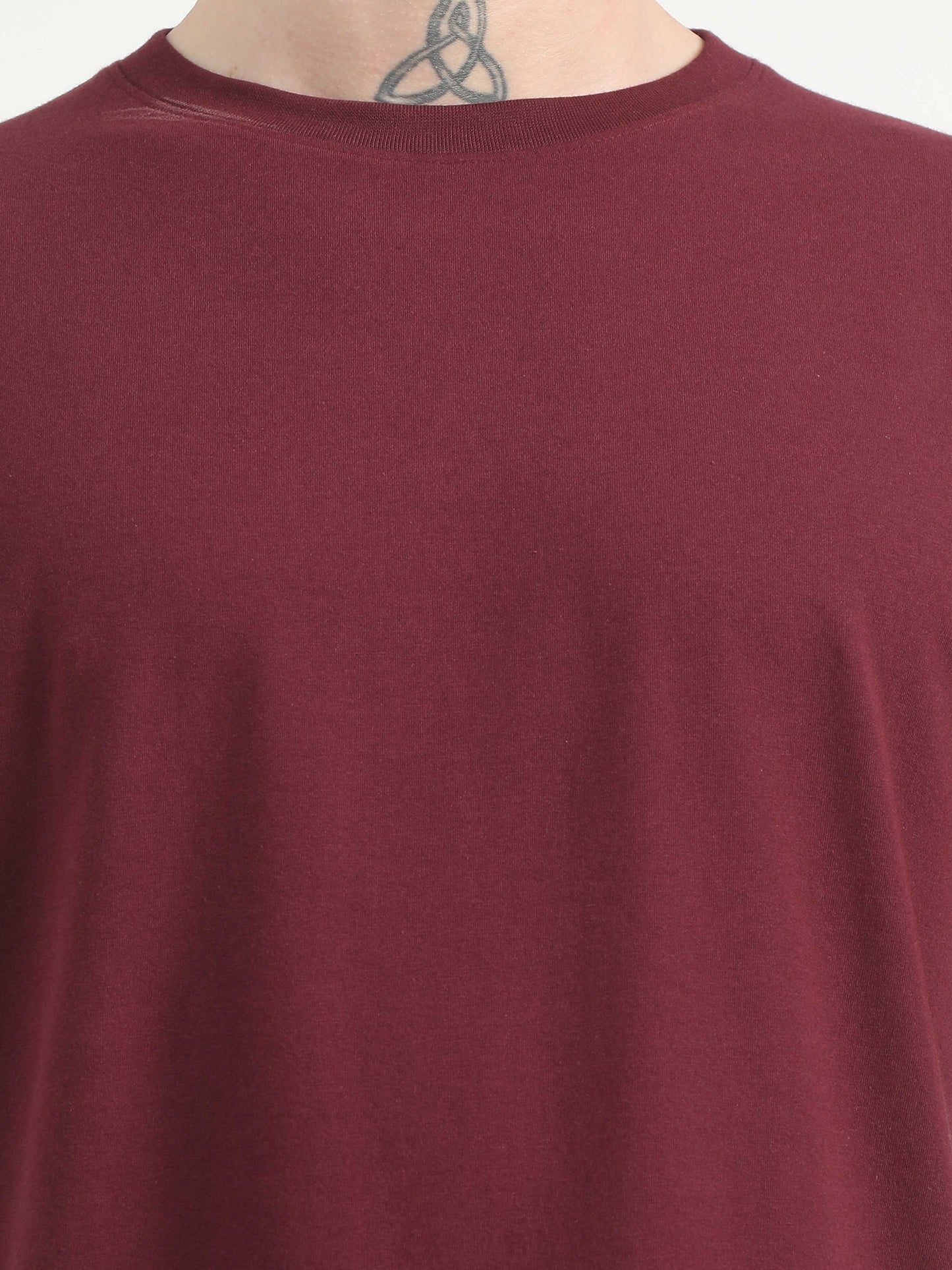 Mens Plain Maroon T-Shirt