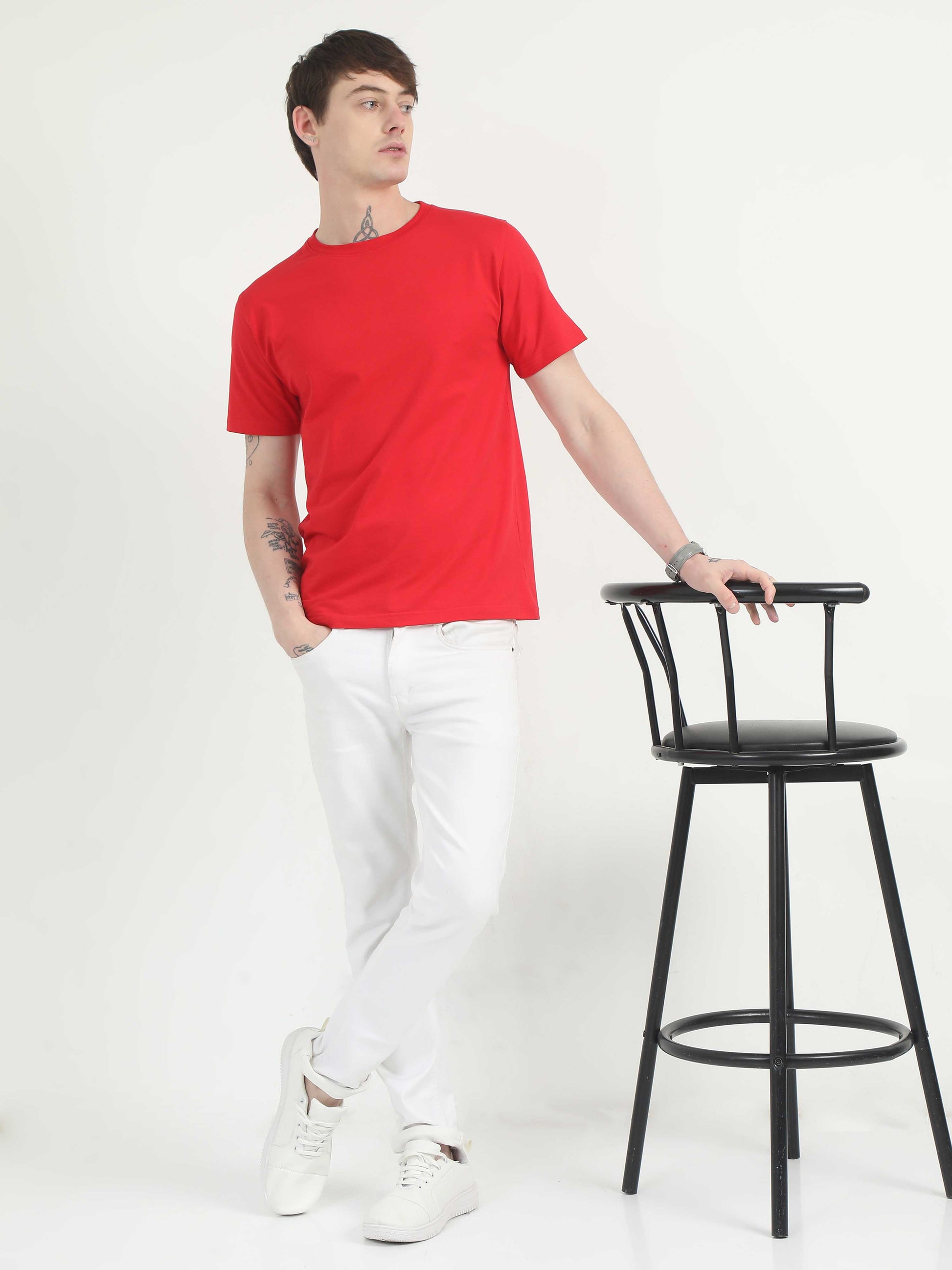 Plain Red T-Shirt for Men