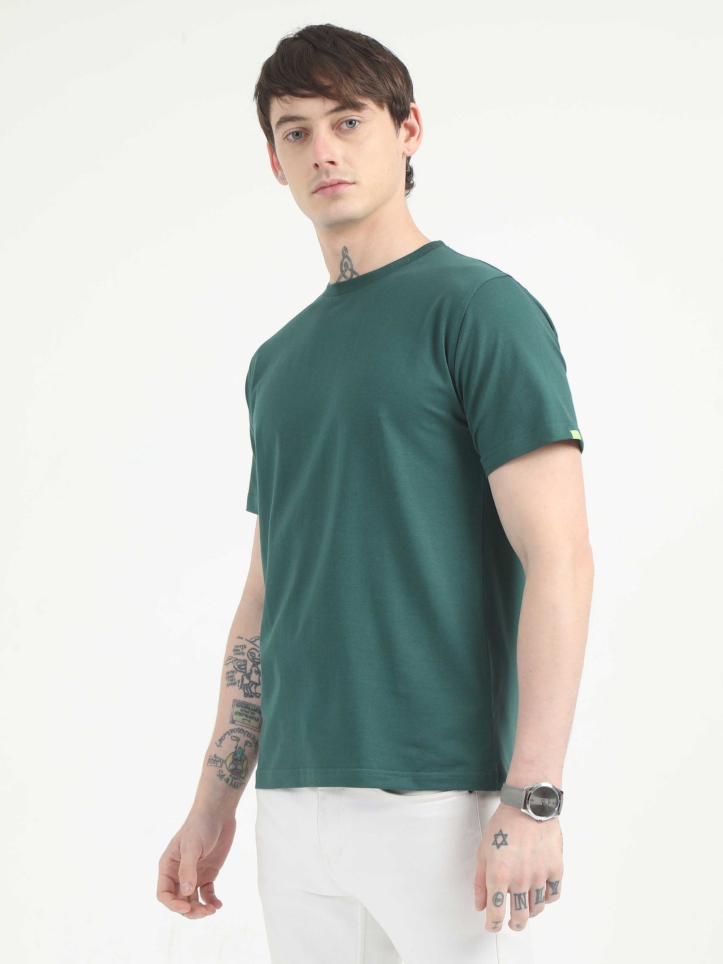 Mens Plain Green T-Shirt 