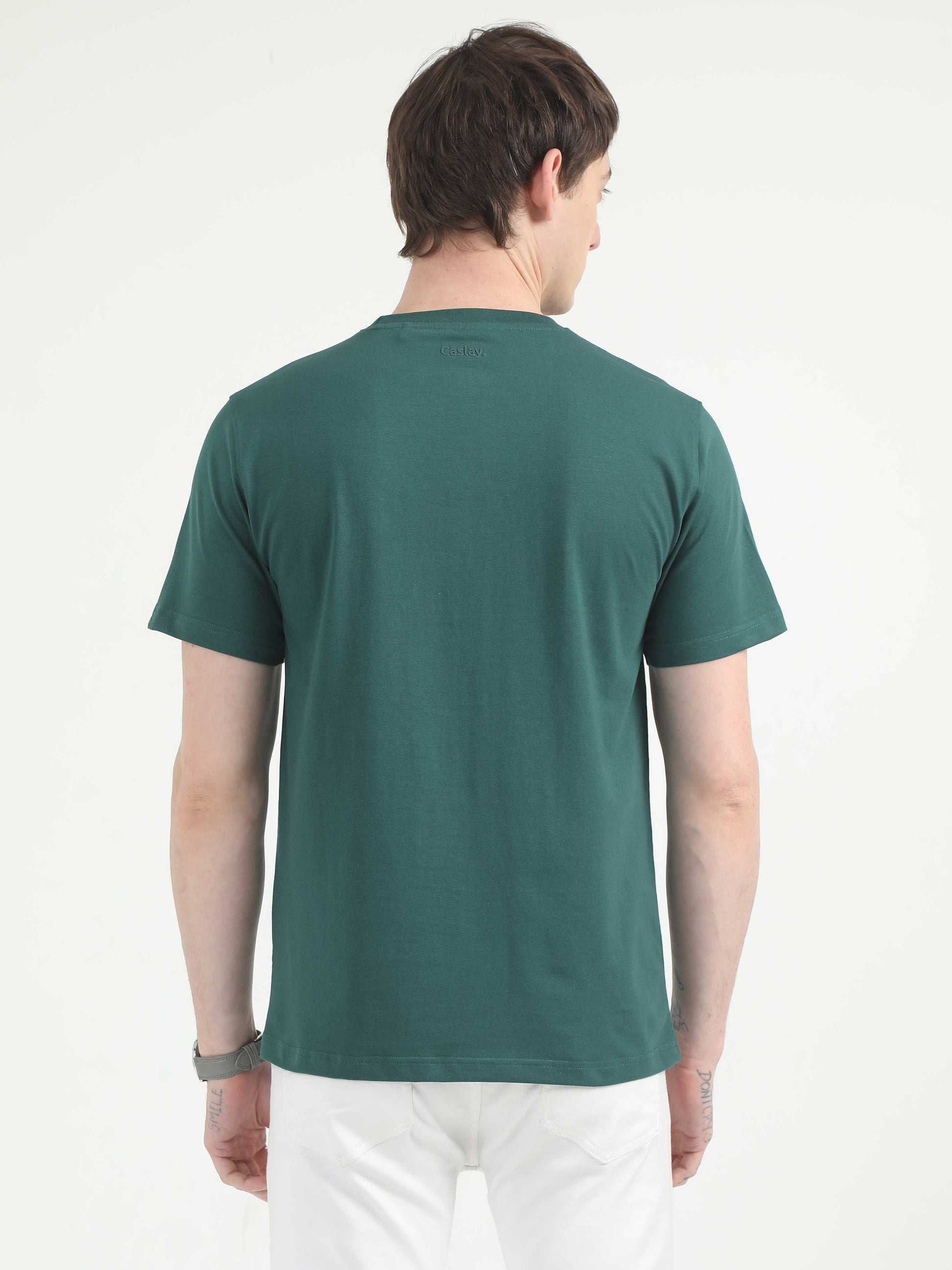 Mens Plain Green T-Shirt 