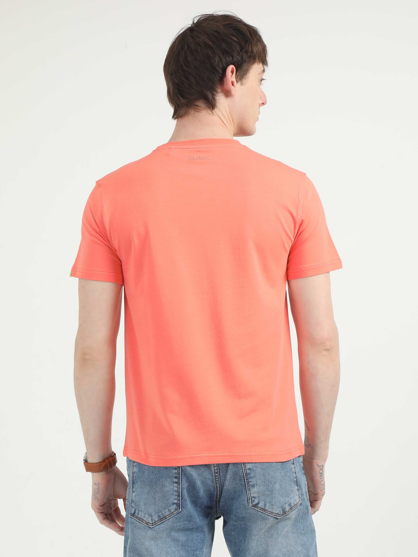 Mens Plain Orange T-Shirt