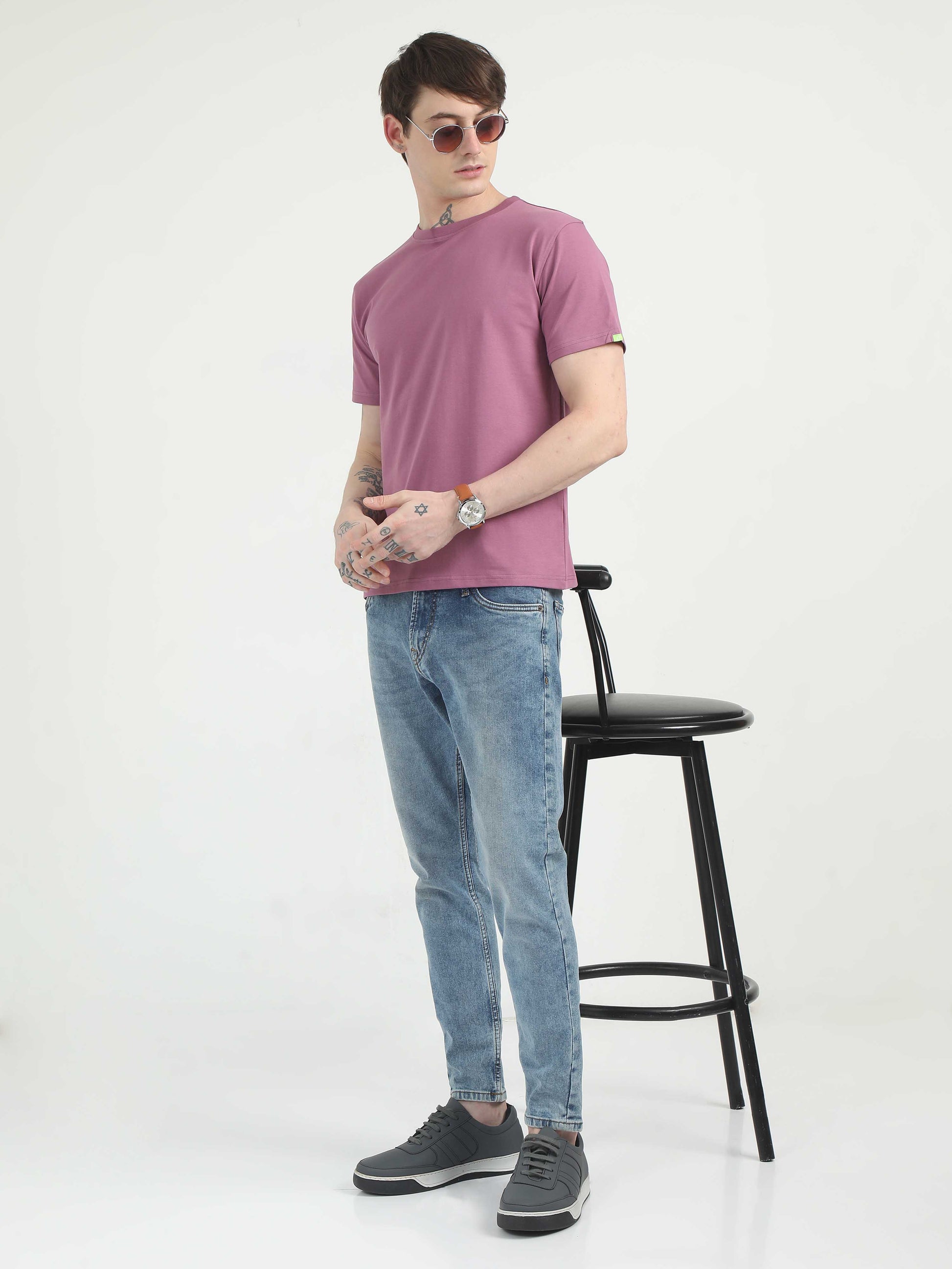 Plain Purple T-Shirt for Men 