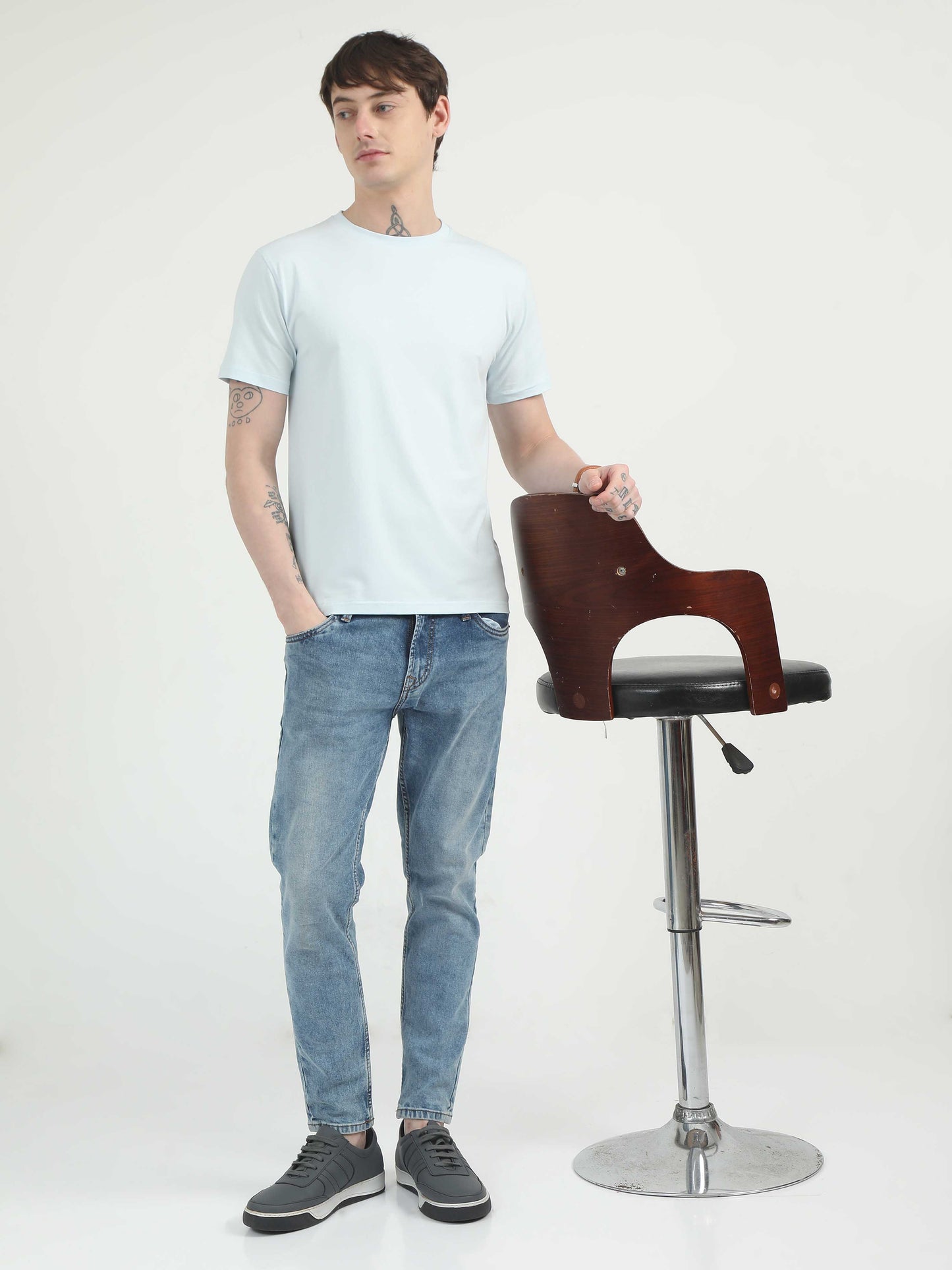 Light Blue T Shirt for Men