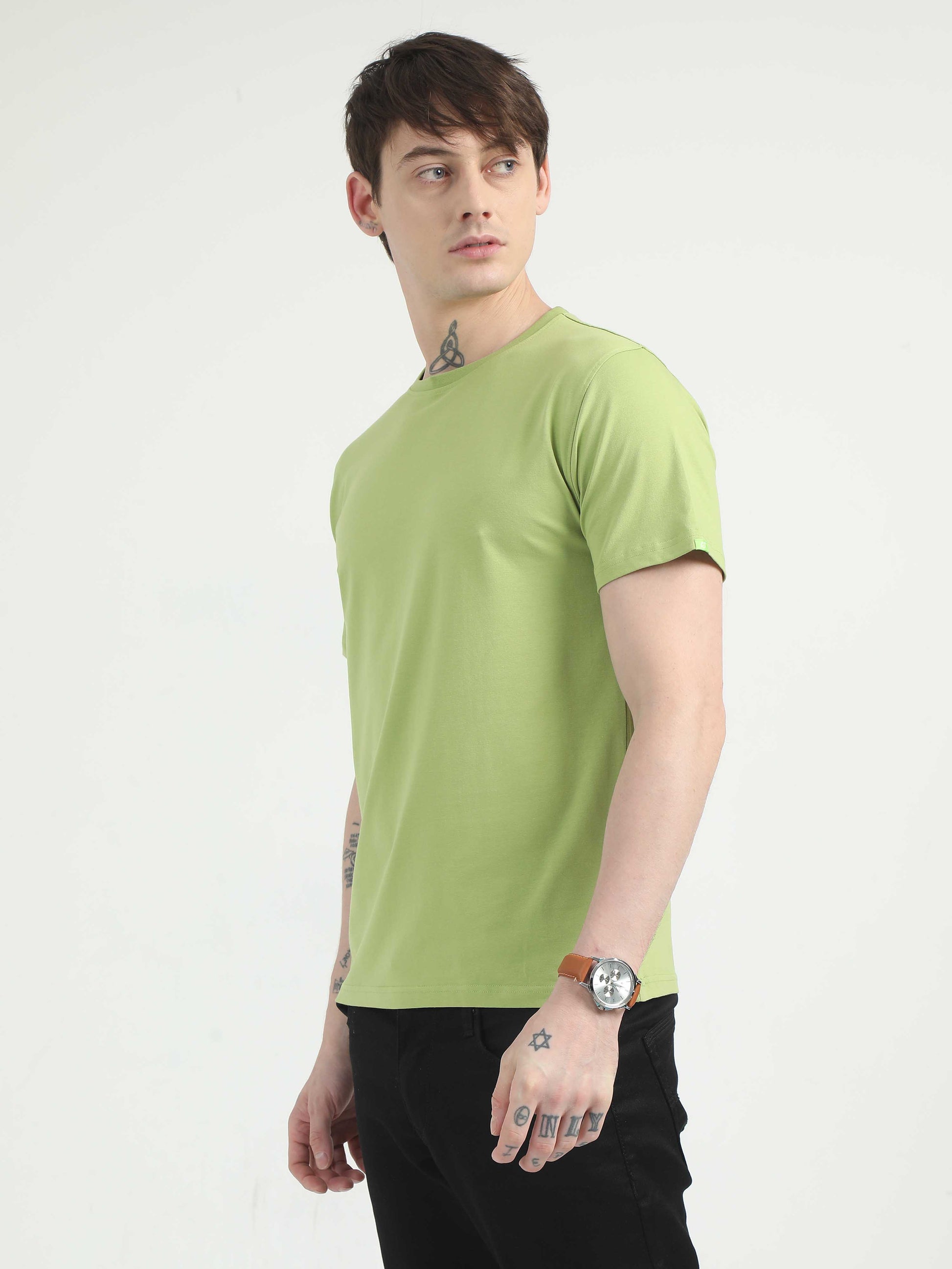 Shop Mens Olive Green T Shirt Online in India