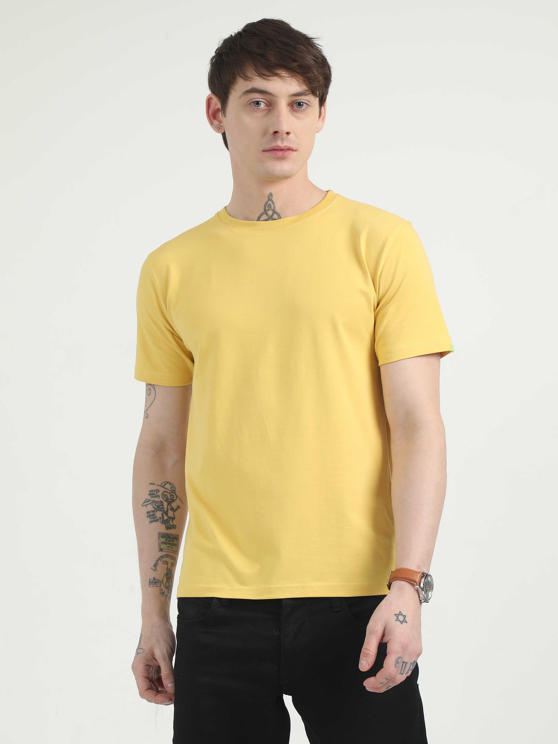 Mustard Yellow T-Shirt for Men 