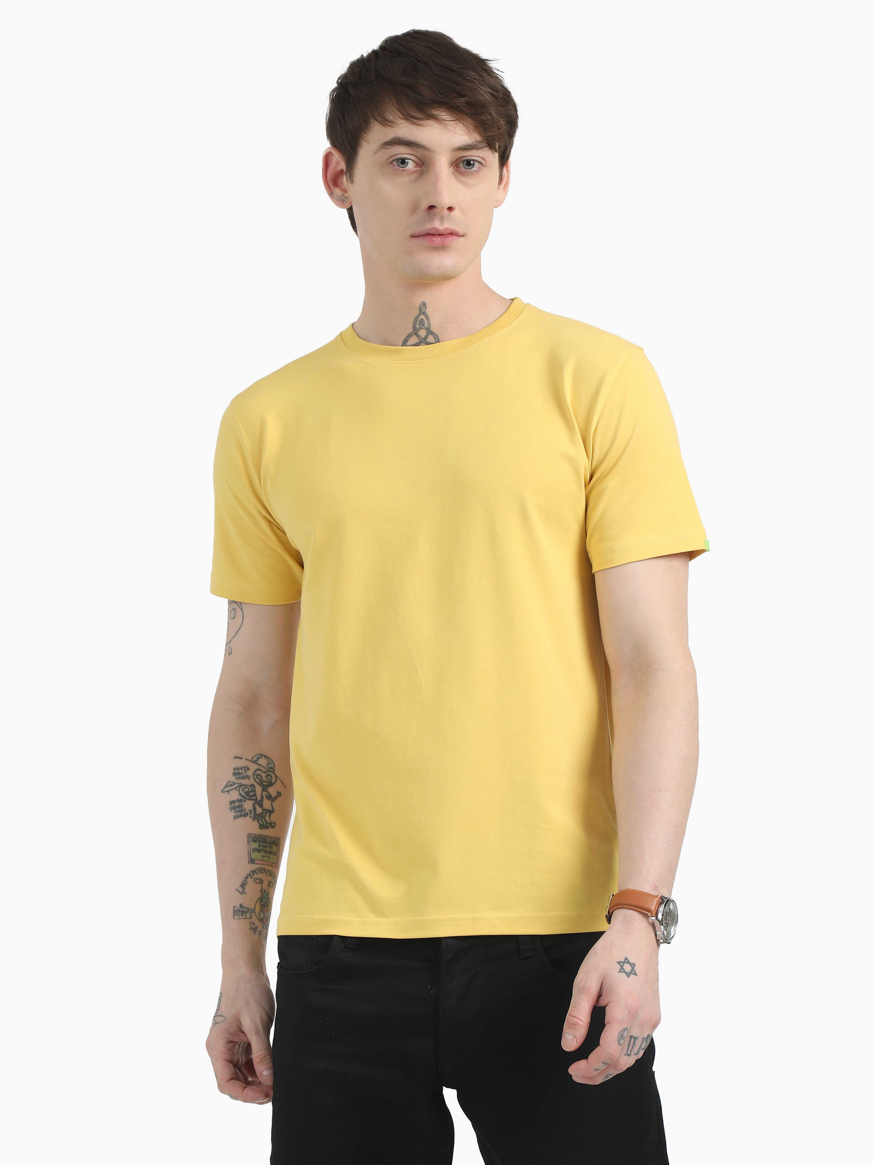 Buy Mustard Yellow T-Shirt for Men Online at Great Price