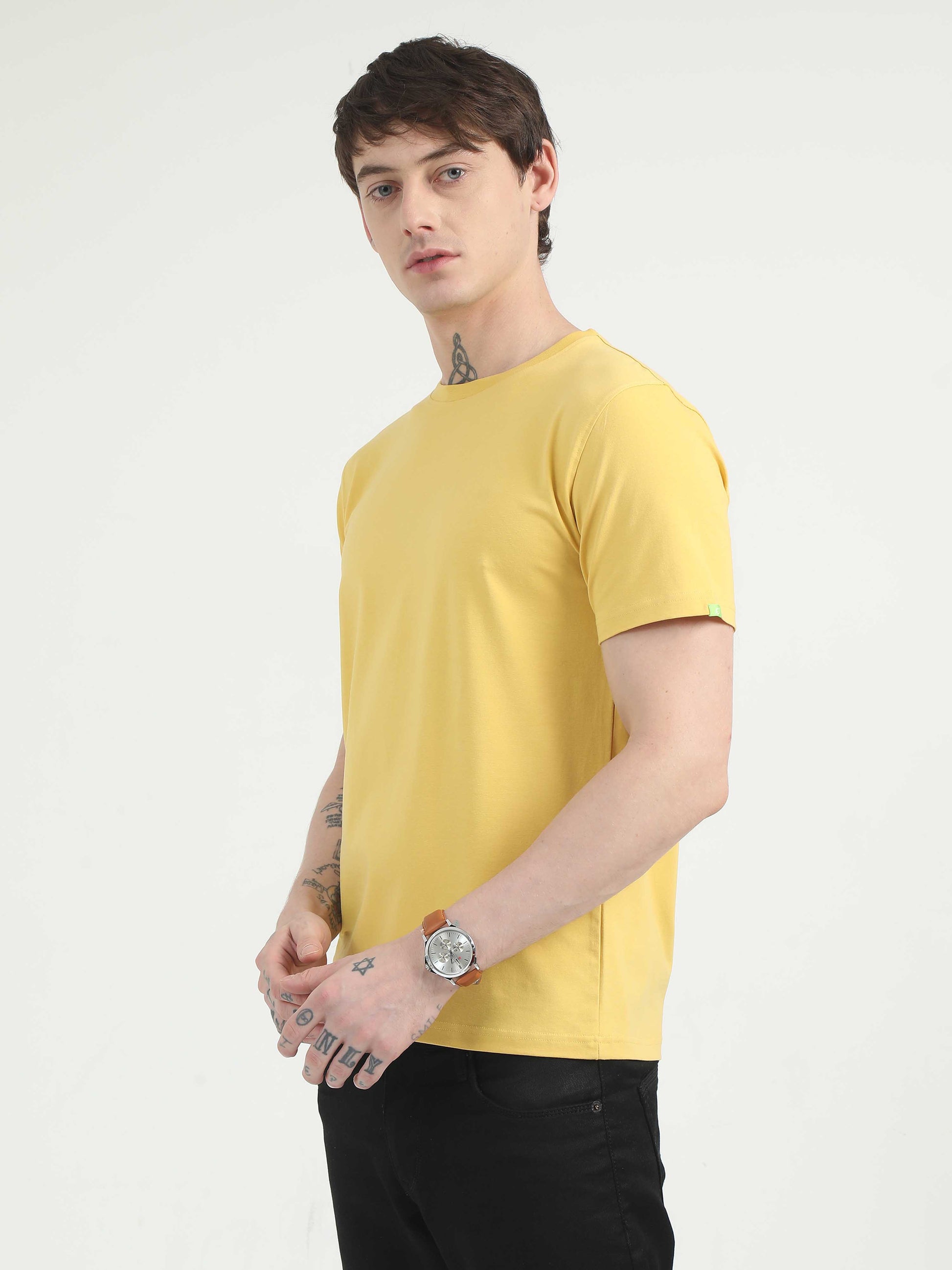 Mustard Yellow T-Shirt for Men 