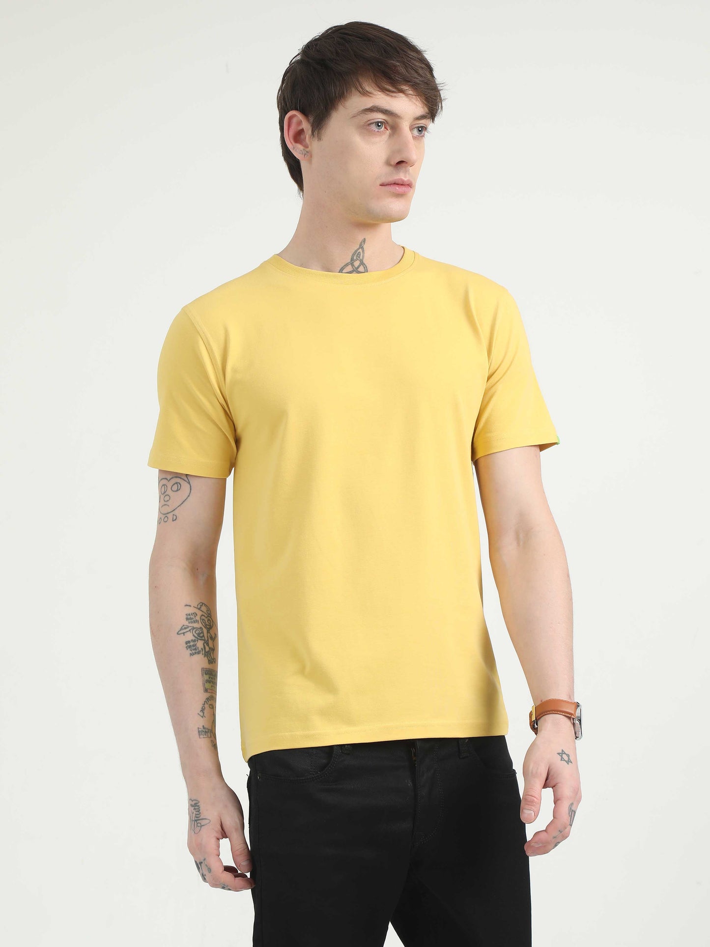 Mustard Yellow T-Shirt for Men 