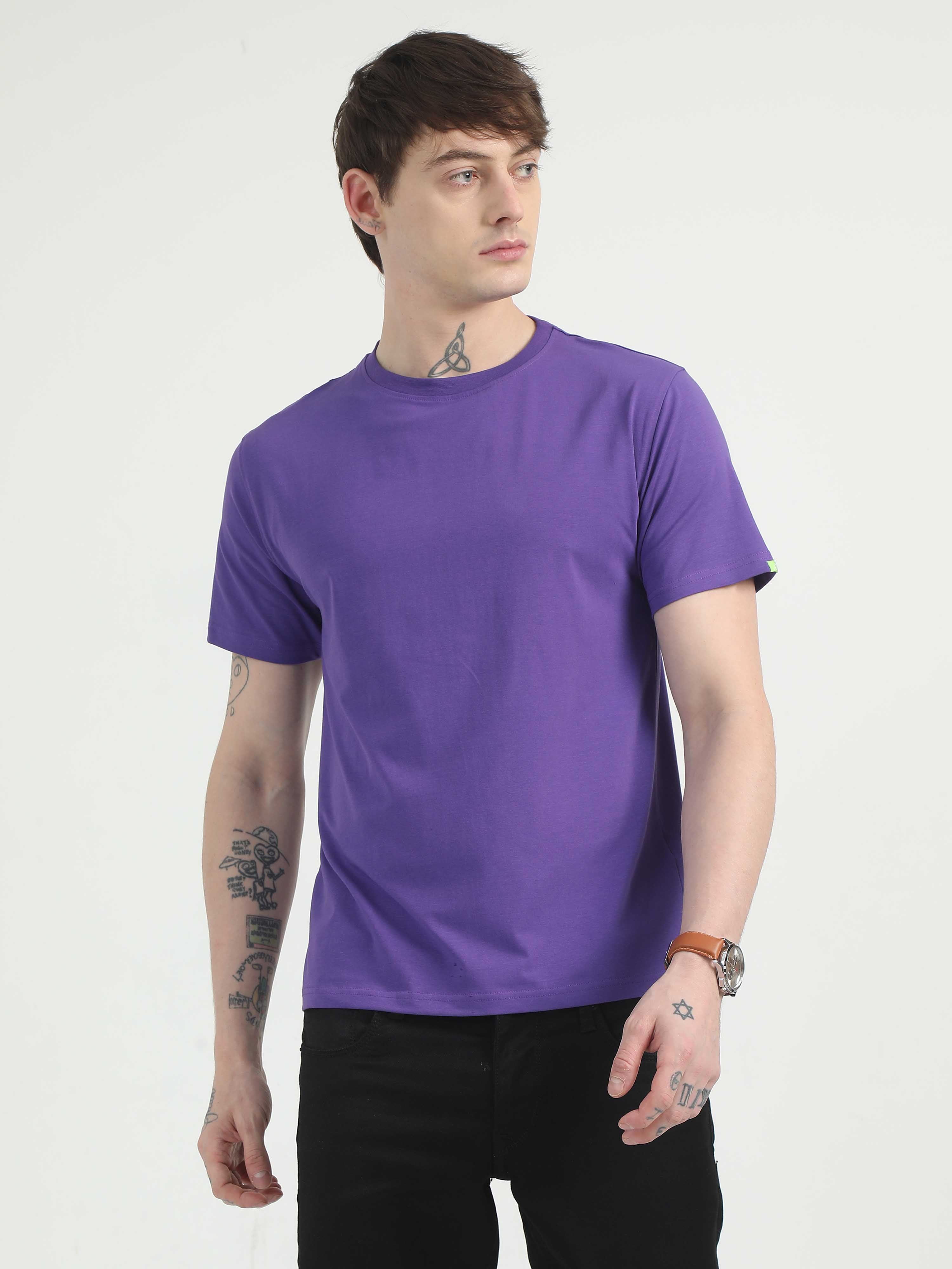 Tee shirt violet on sale