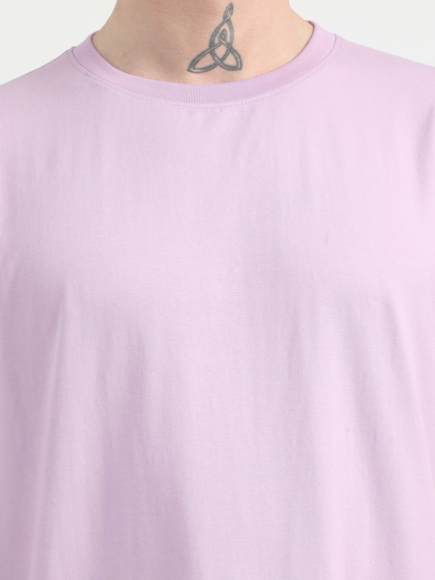 Caslay Organic - Lavender Crew Neck Solid T-Shirt