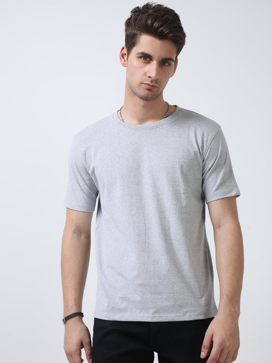 Grey Crew Neck T Shirt for Men