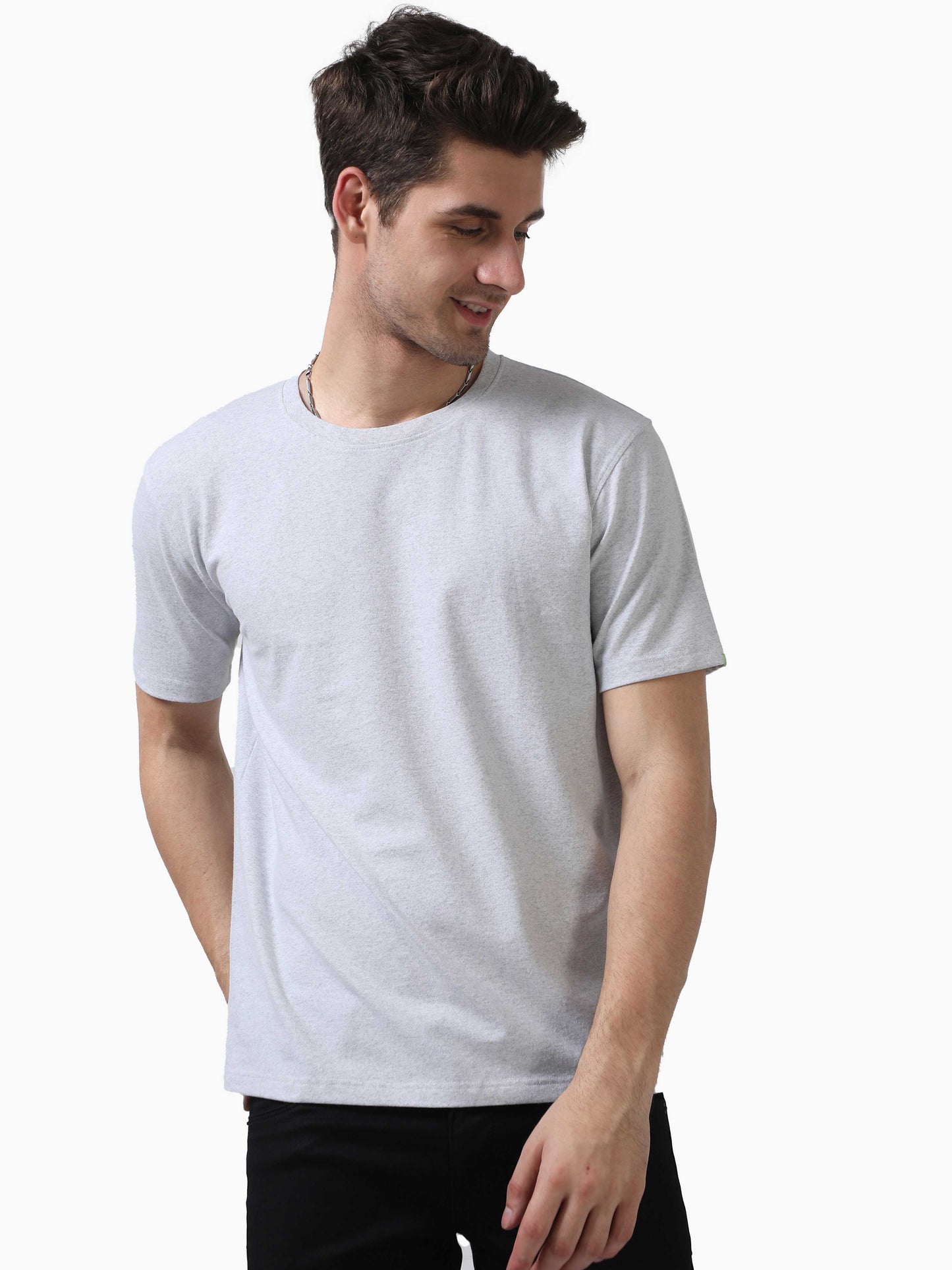 Crew Neck - White Melange