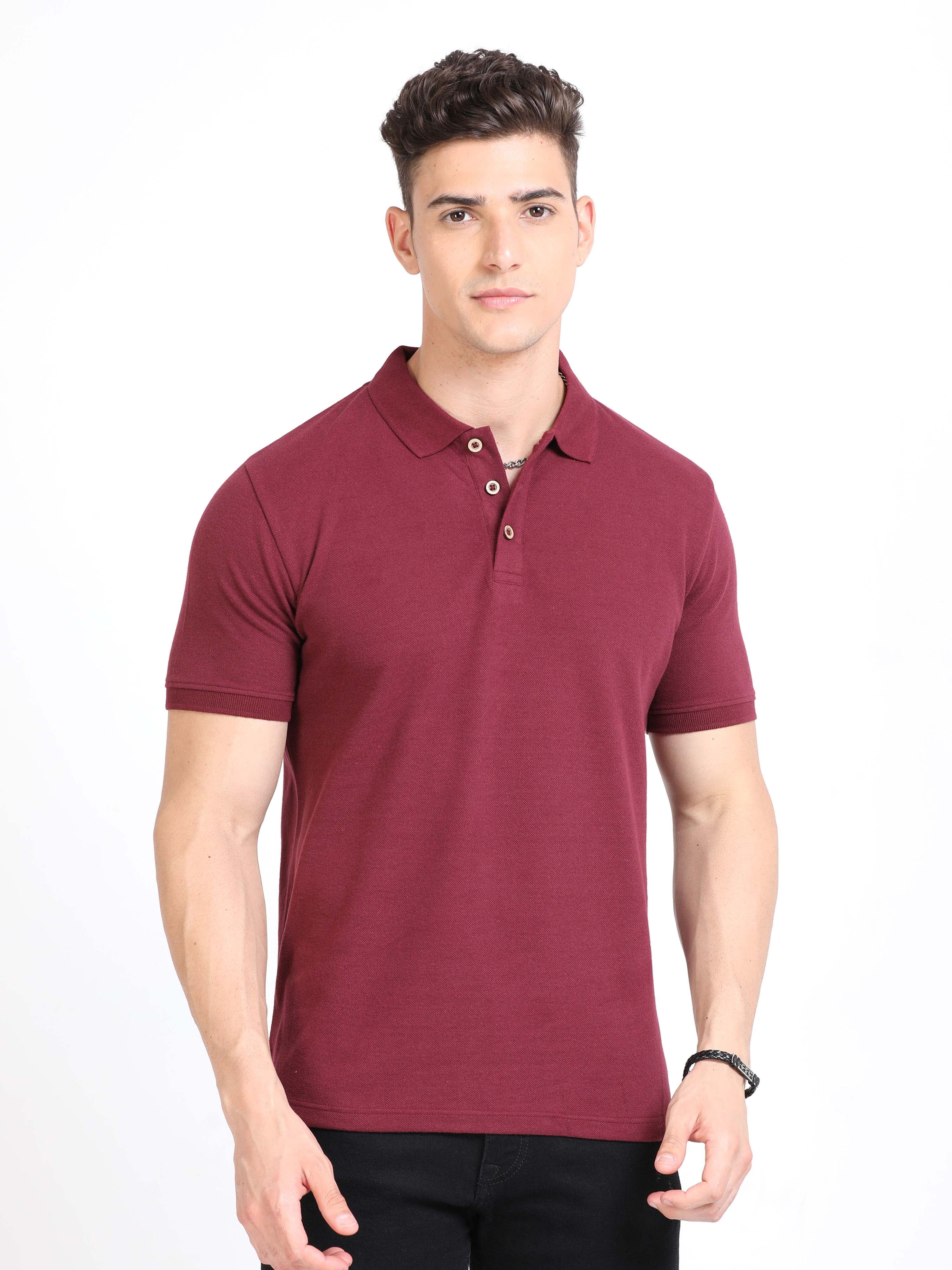 Maroon polo shop t shirt