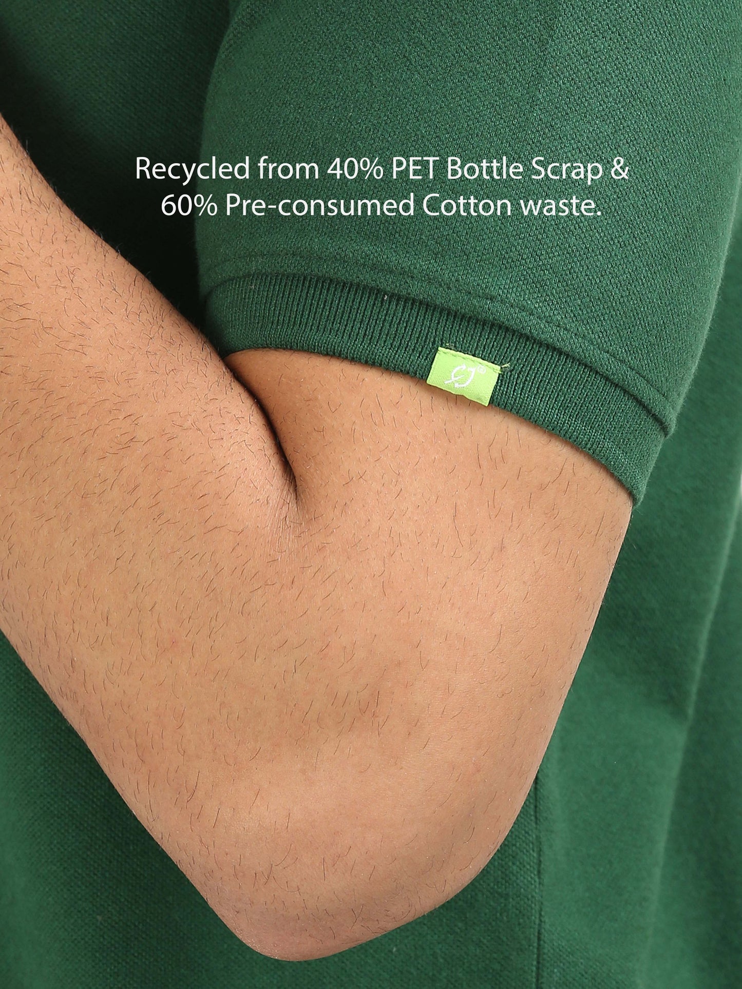 Sustainable Polo T-shirt - Forest Green