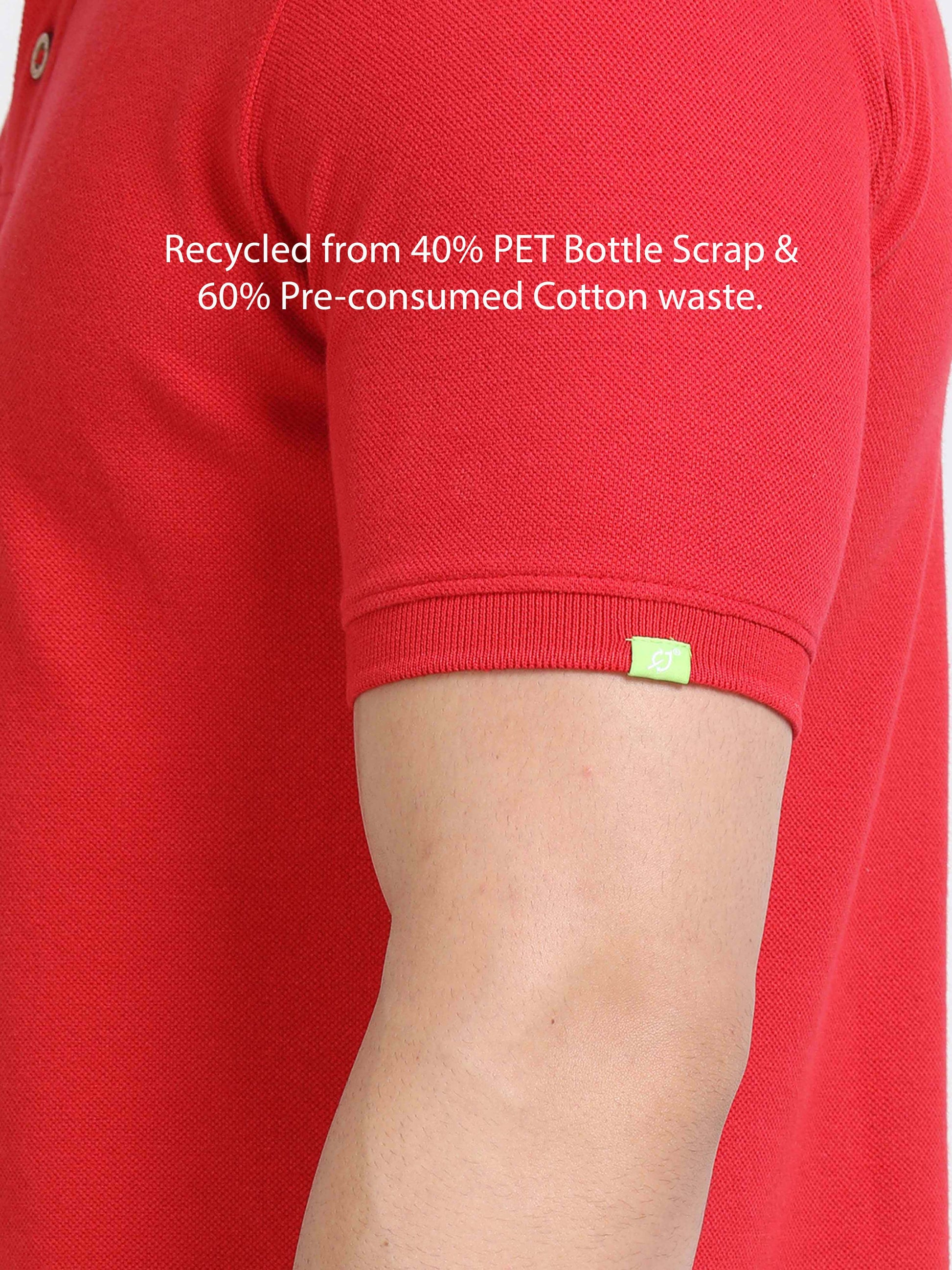 Sustainable Red Polo T-Shirt